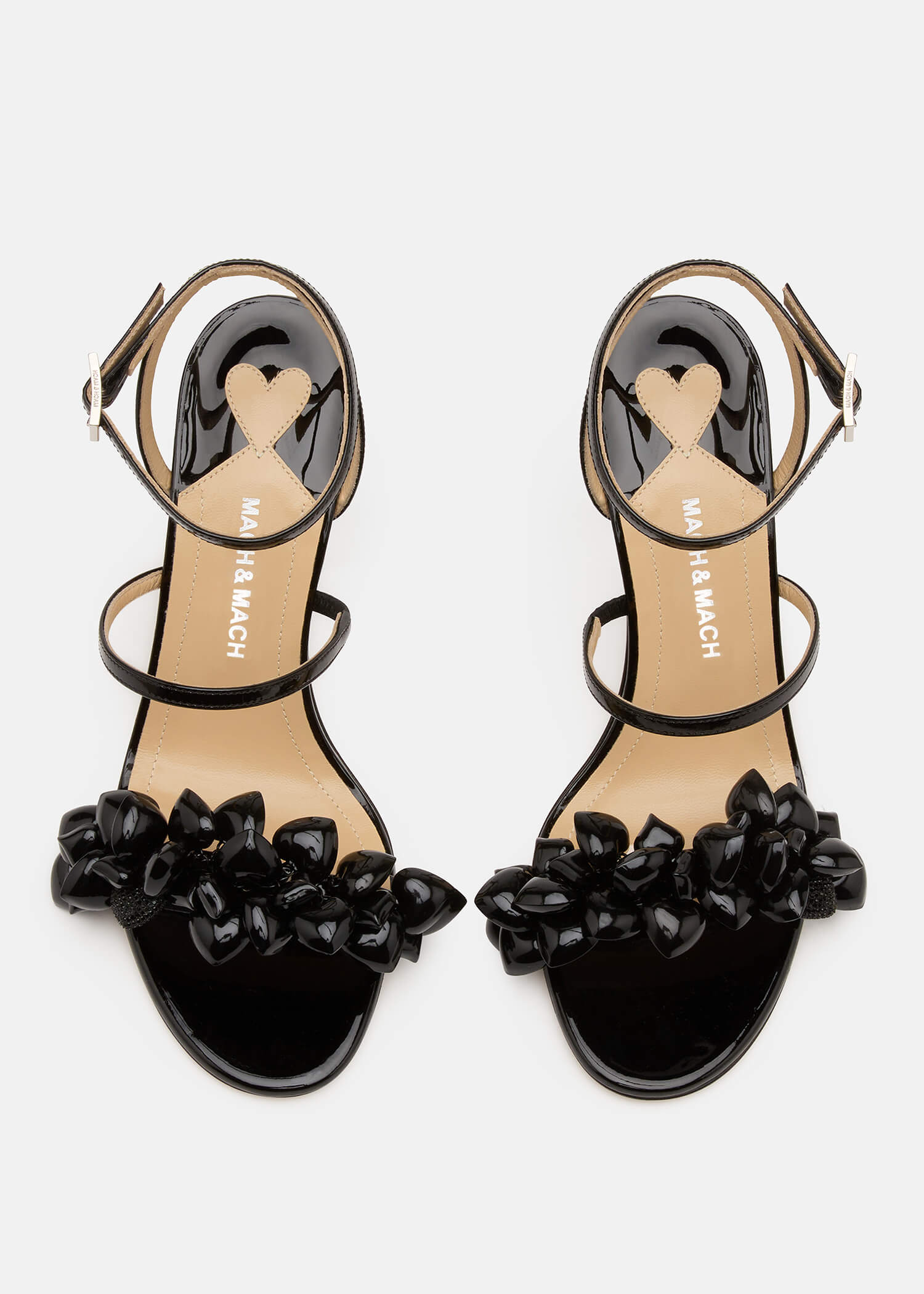 Puffy Heart Patent Sandals
