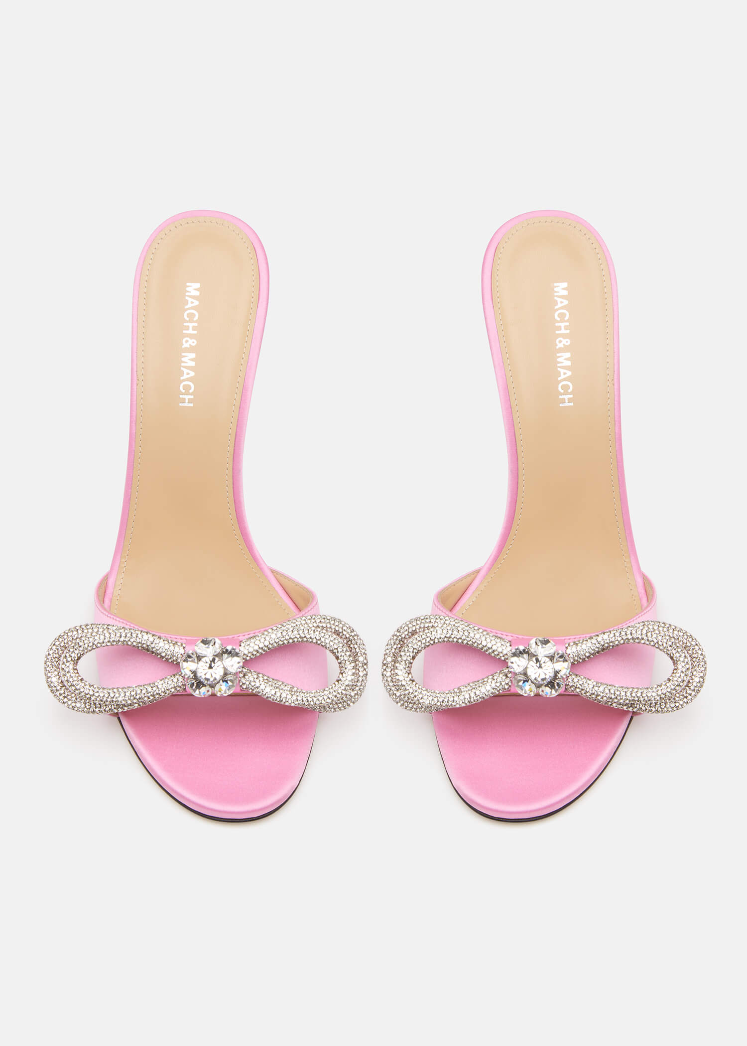 Double Bow Satin Mules
