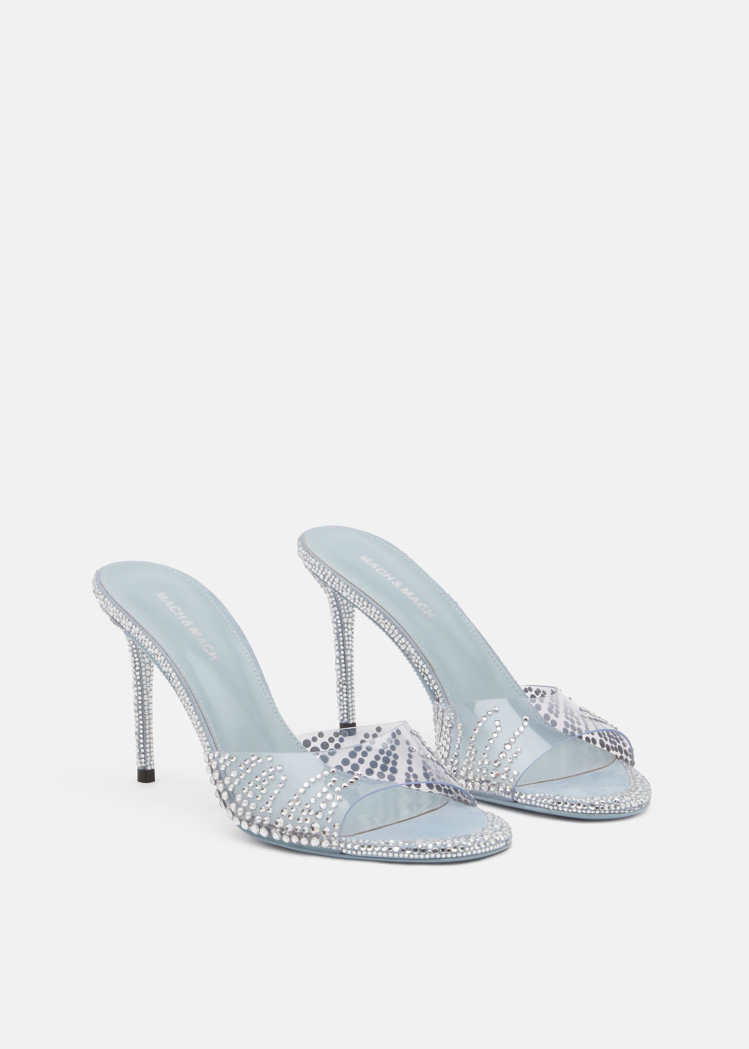 Crystal Flame Round Toe Mules