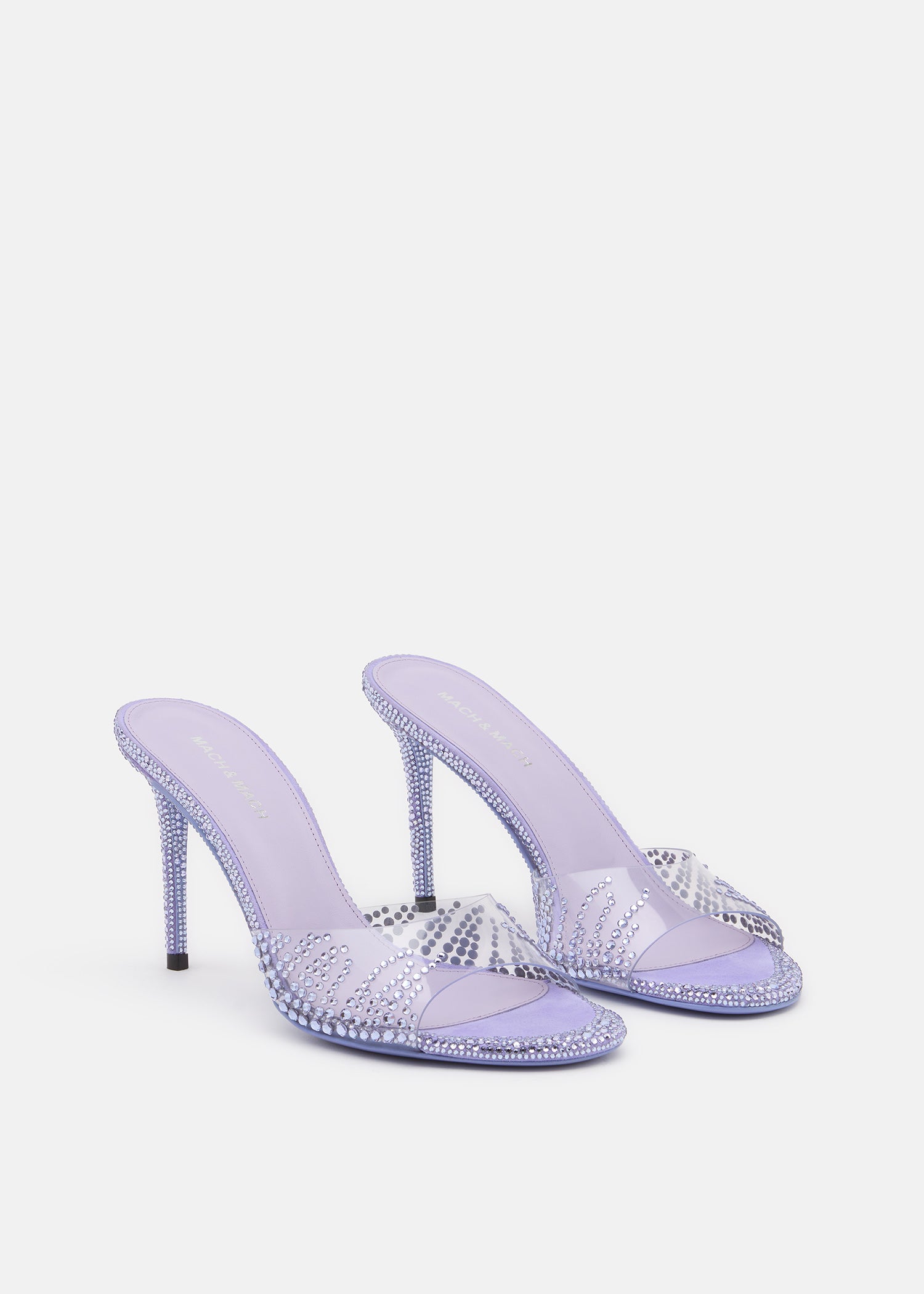 Crystal Flame Round Toe Mules