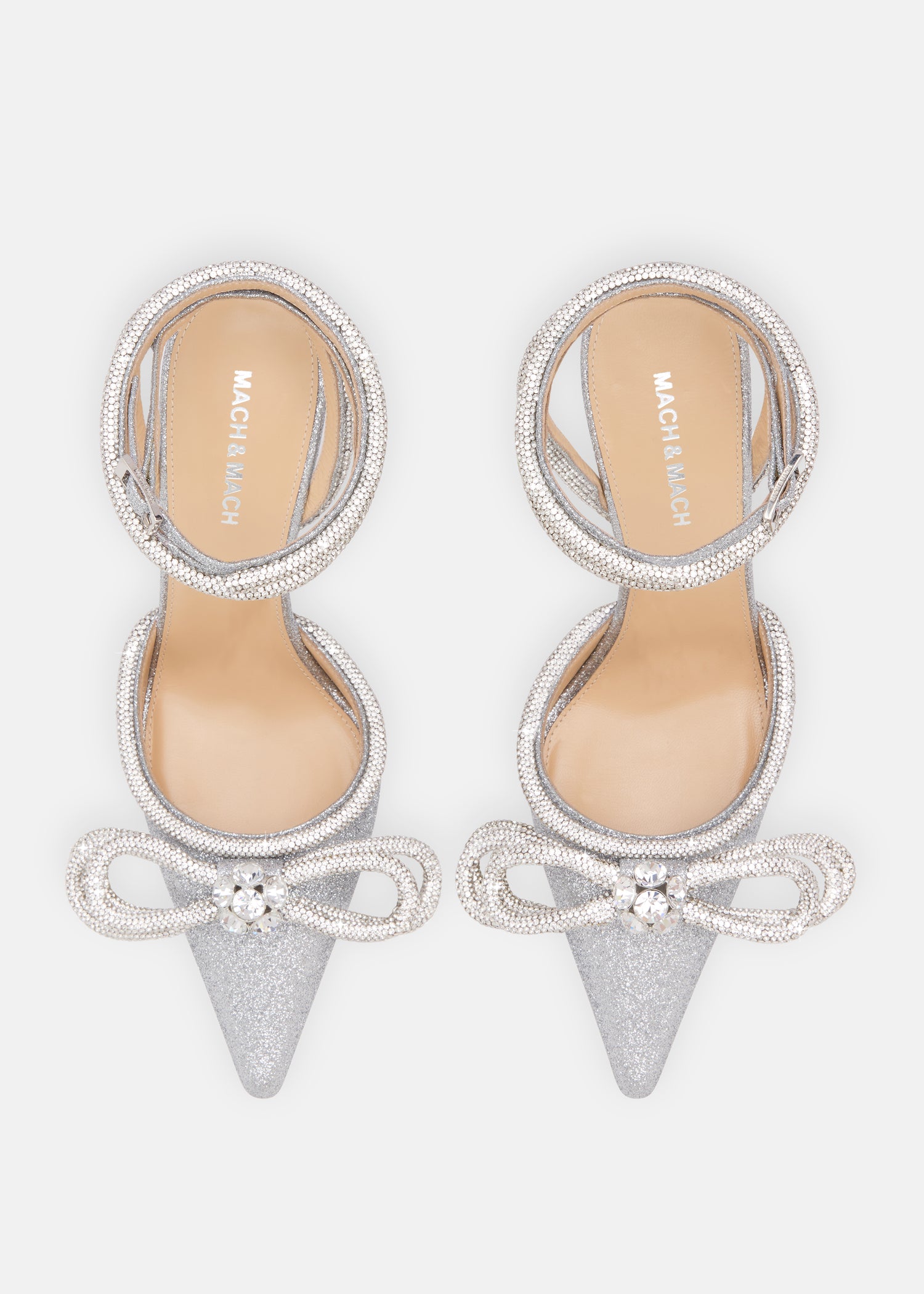 Double Bow Glitter Pumps