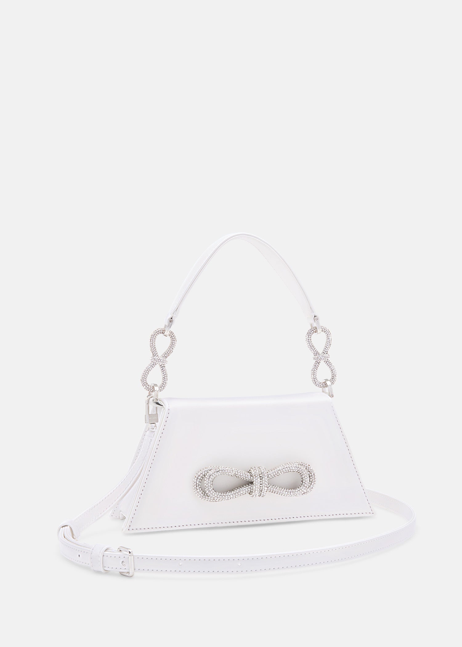 DOUBLE BOW SAMANTHA HANDBAG MEDIUM WHITE