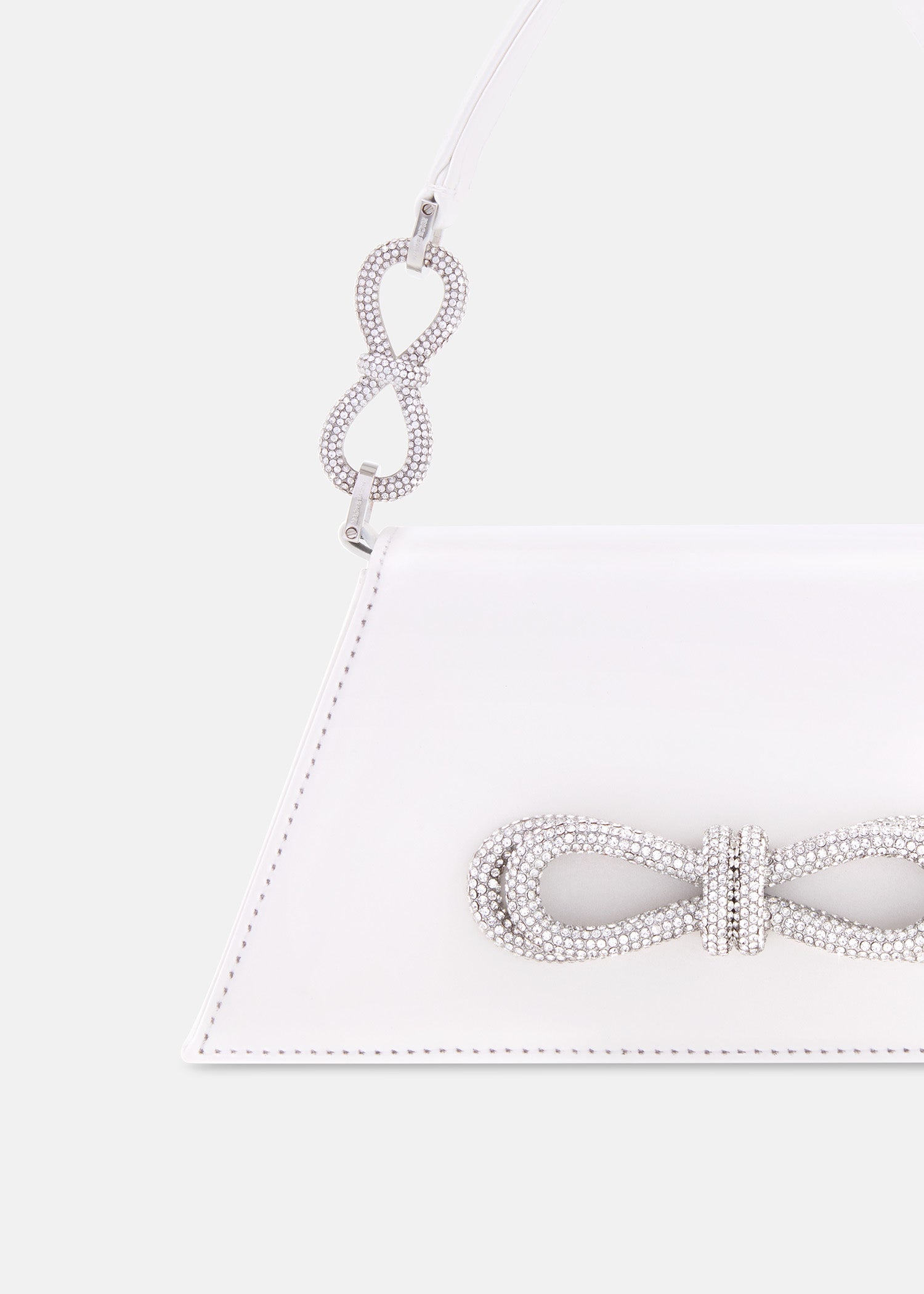 DOUBLE BOW SAMANTHA HANDBAG MEDIUM WHITE