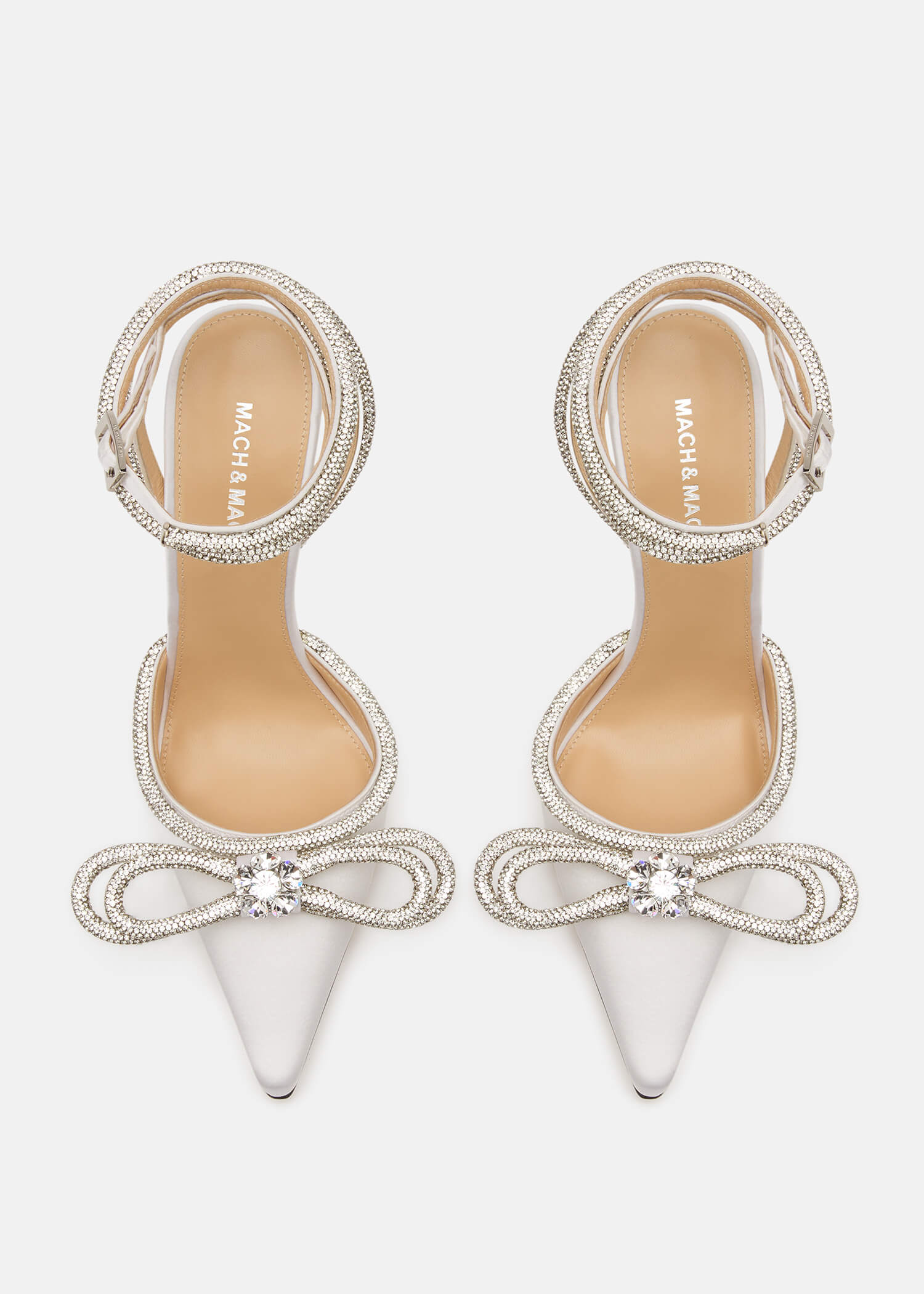 Double Bow Satin Pumps