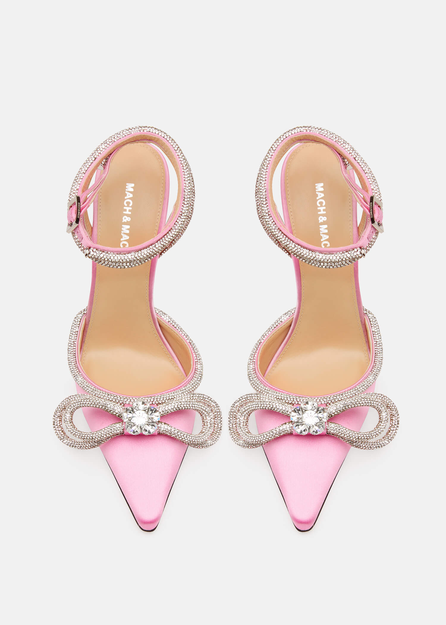 Double Bow Satin Pumps