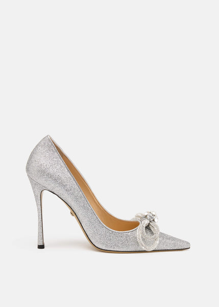 パンプス MACH & MACH FW25S0235110GLIBDX Pumps Double Bow - Women's Black Patent Leather Pumps with Glitter