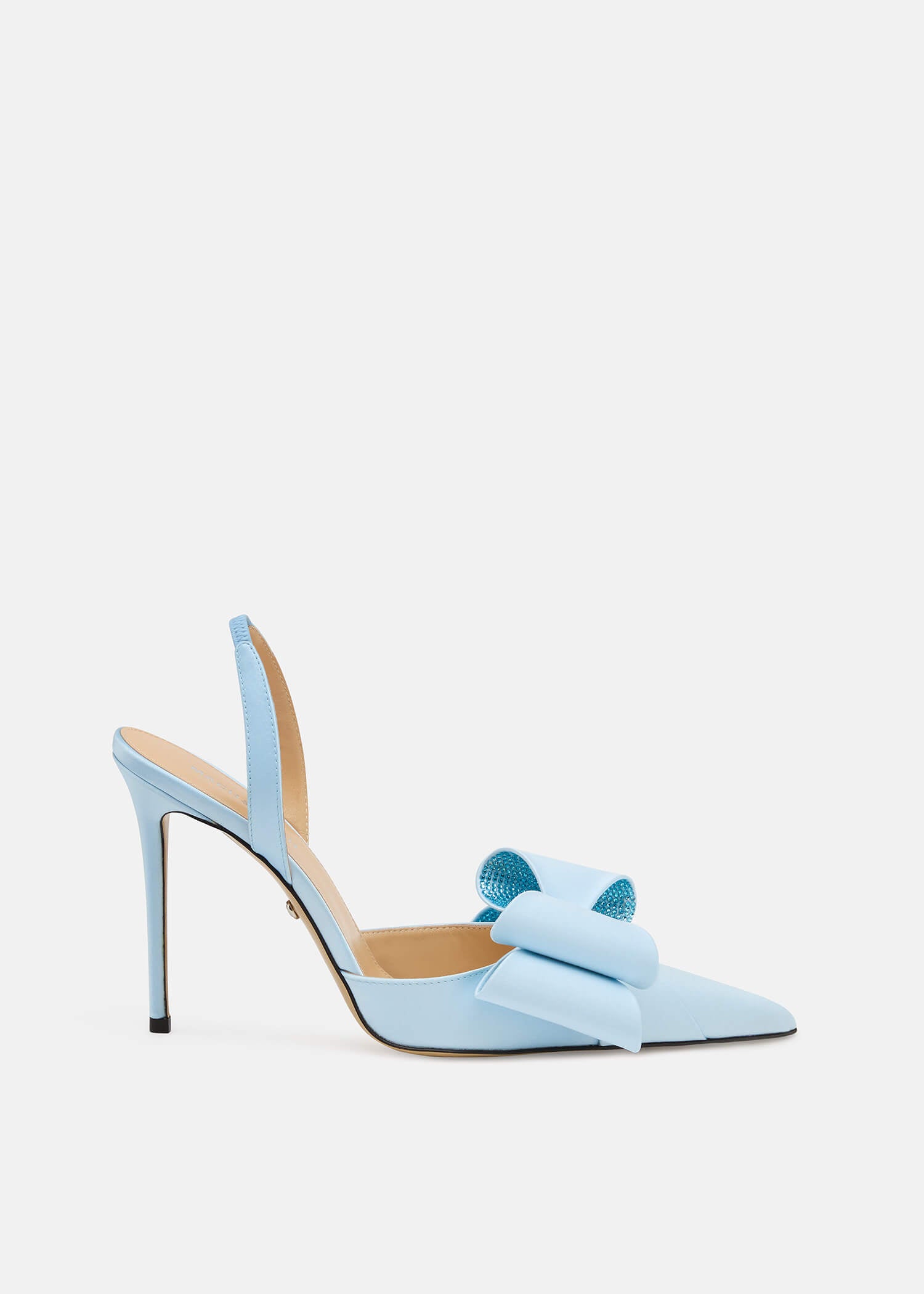 Le Cadeau Sky Blue Satin Slingback