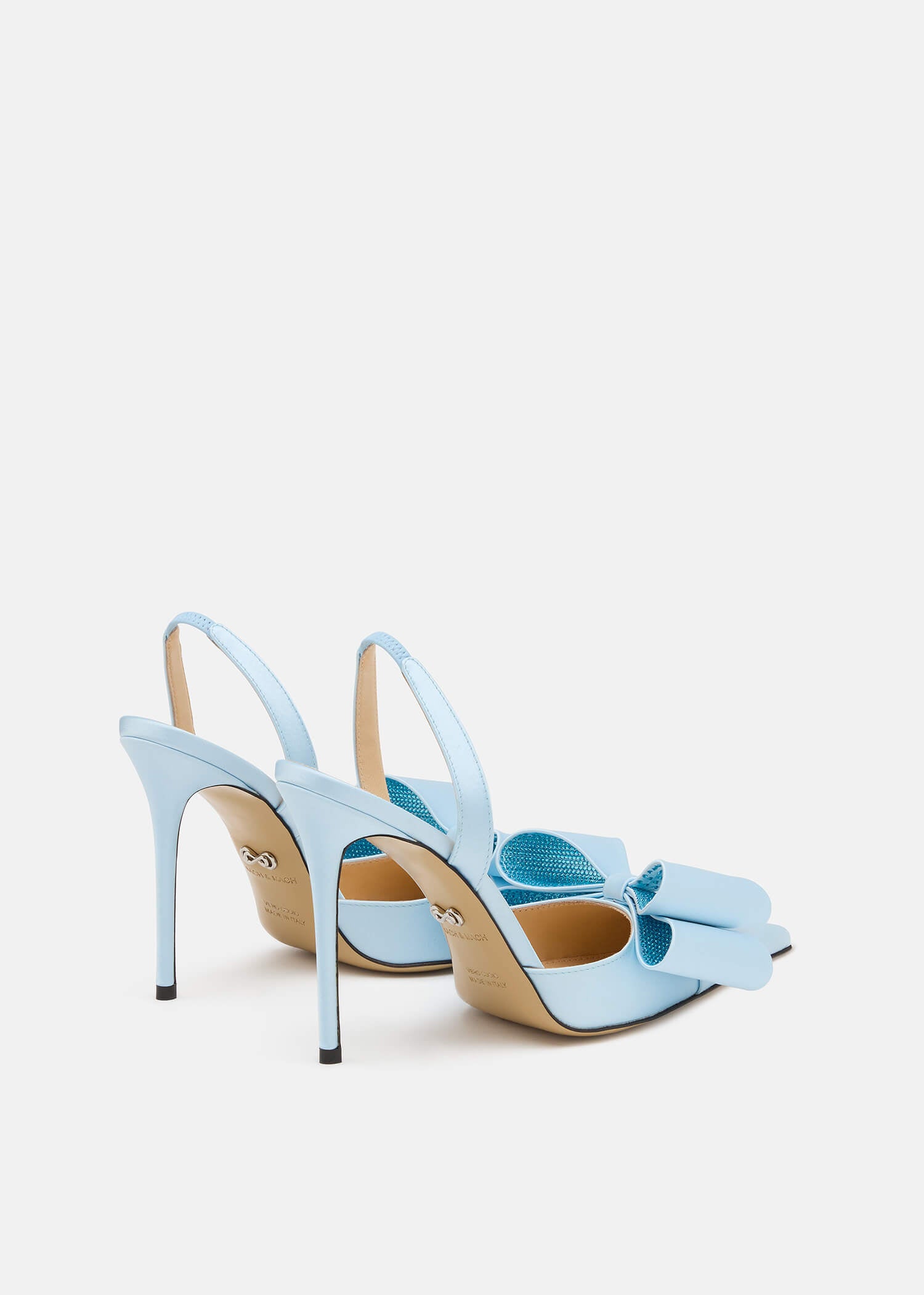Le Cadeau Sky Blue Satin Slingback