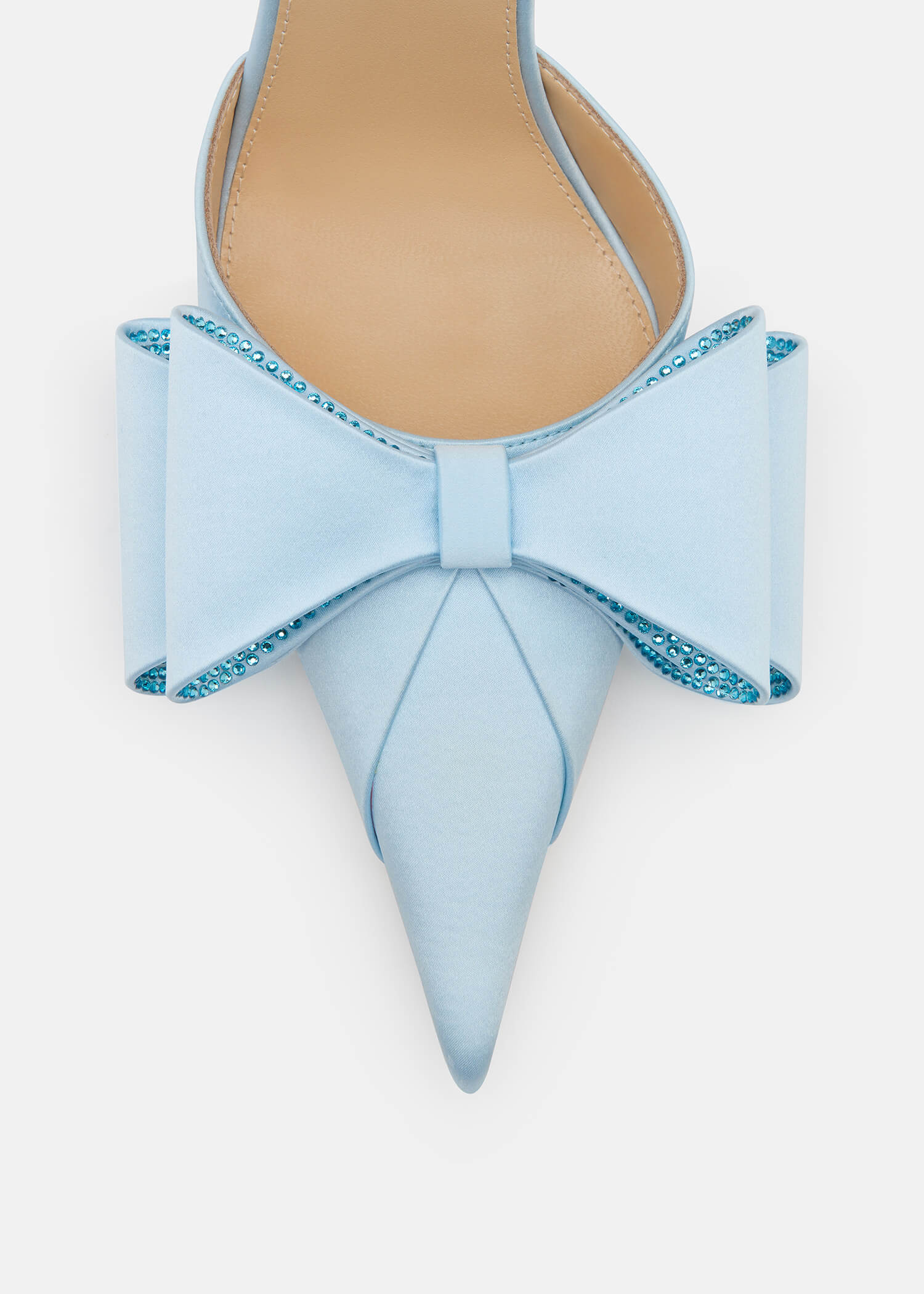 Le Cadeau Sky Blue Satin Slingback
