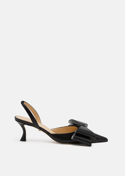 サンダル・ミュール MACH & MACH Black satin Le Cadeau sandals Le Cadeau'' Round Toe Satin Sandals – MACH & MACH