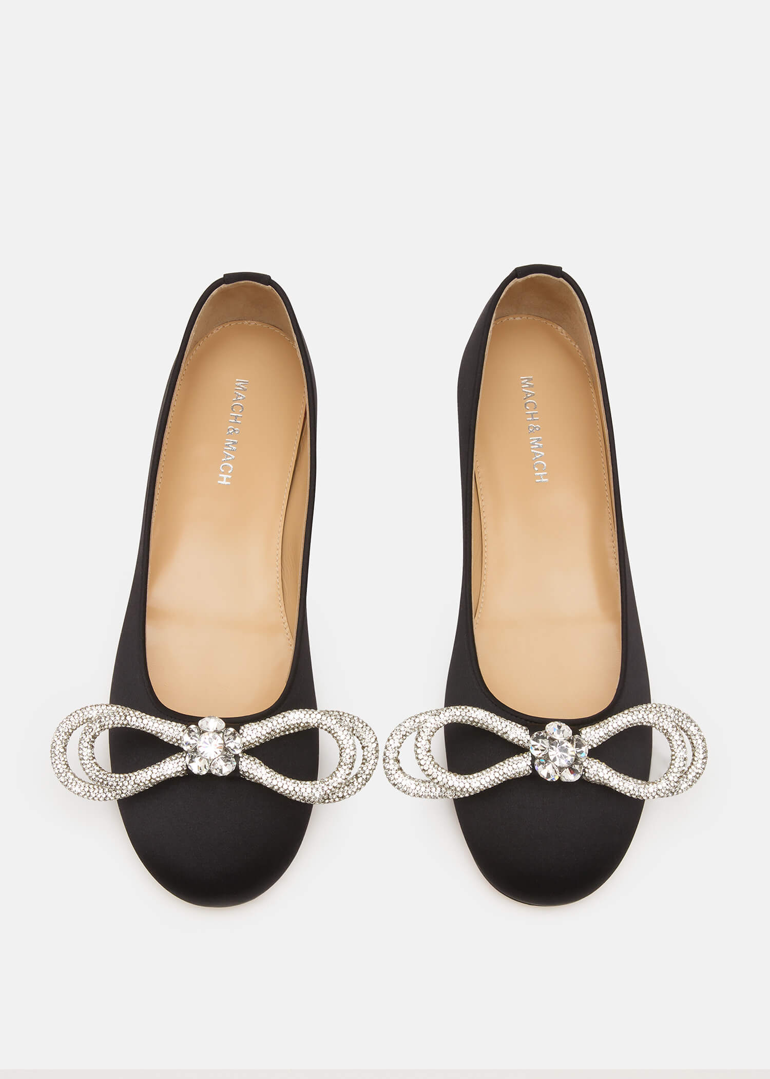 Double Bow Satin Flats