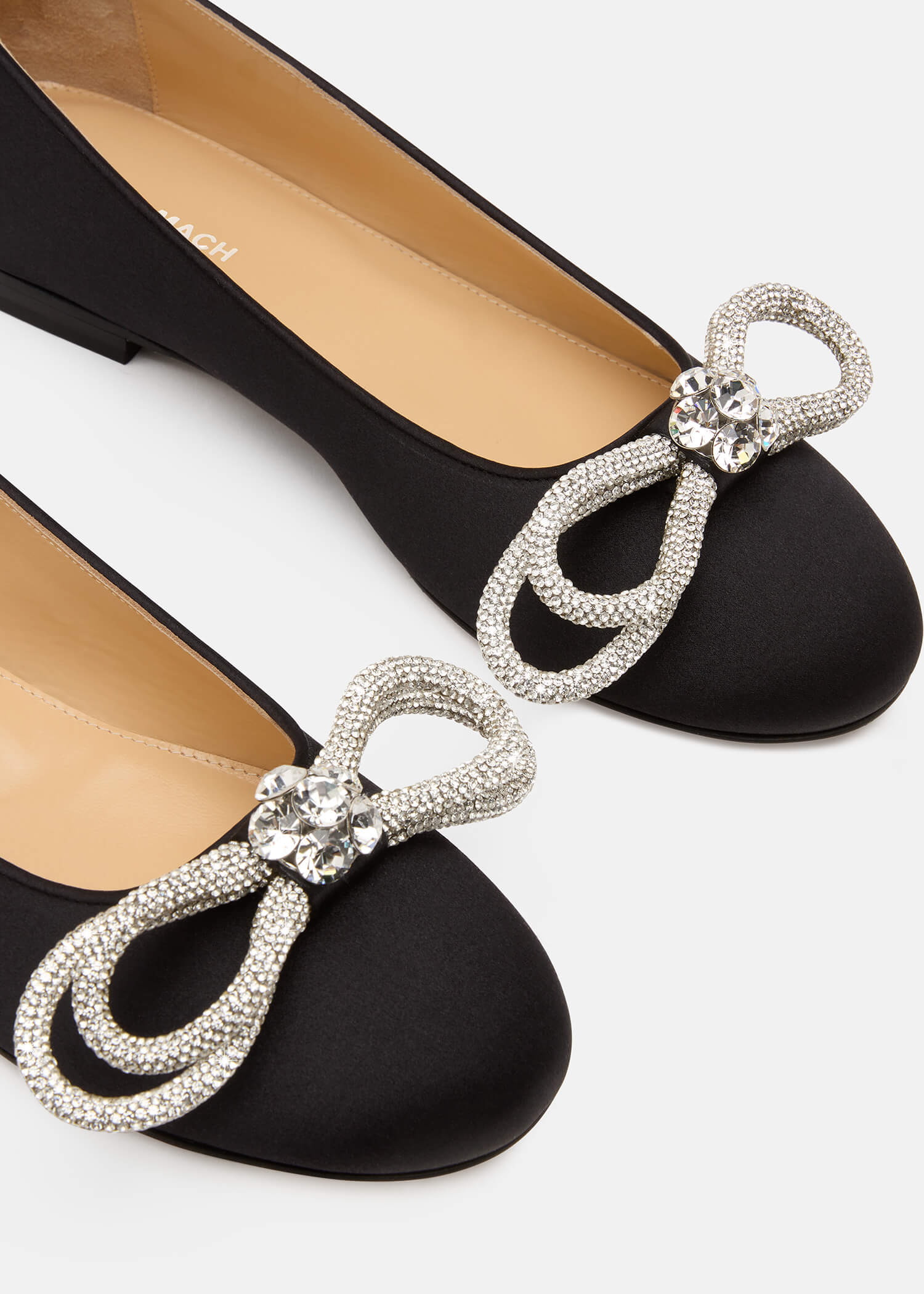 Double Bow Satin Flats