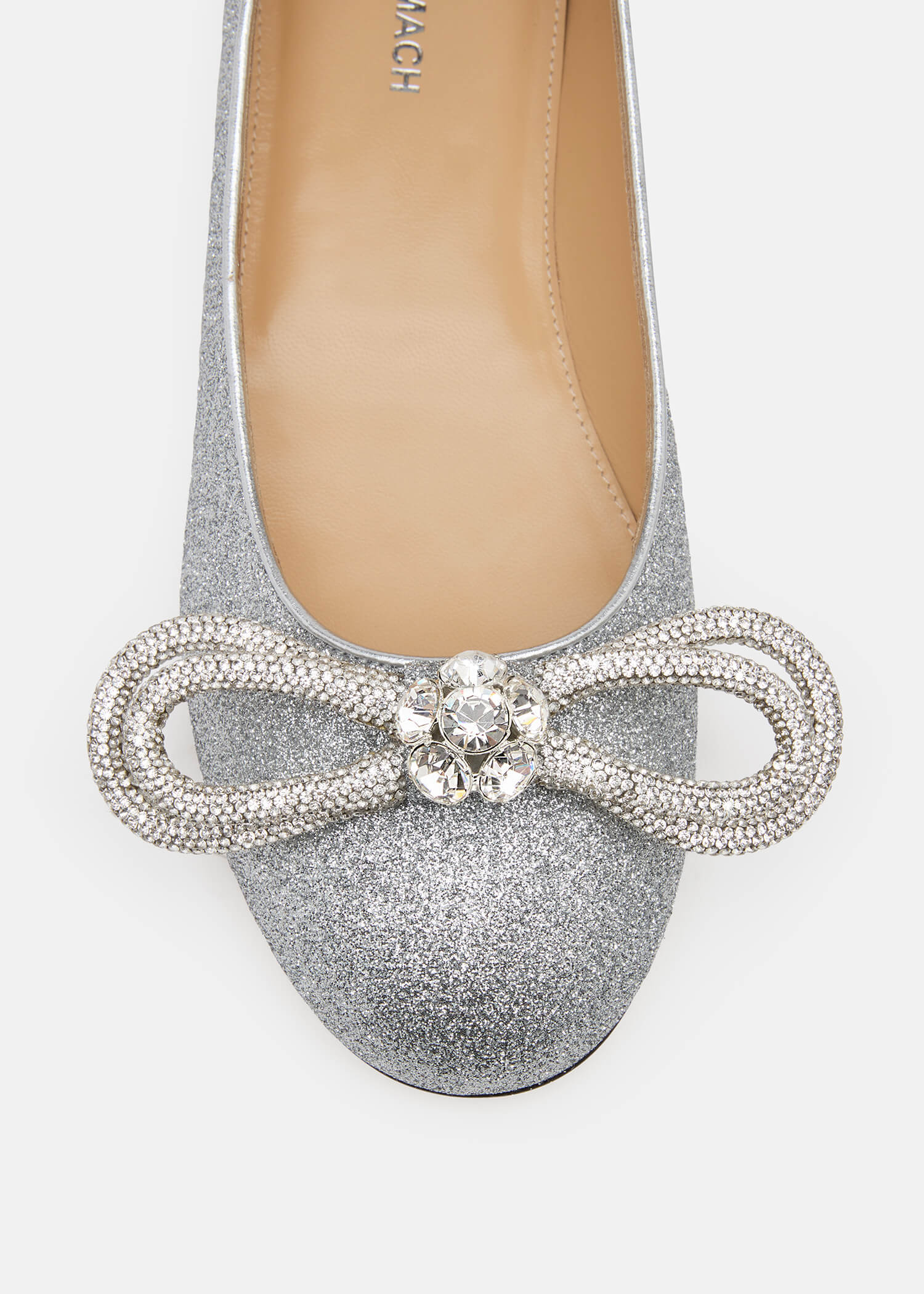 Double Bow Glitter Flats