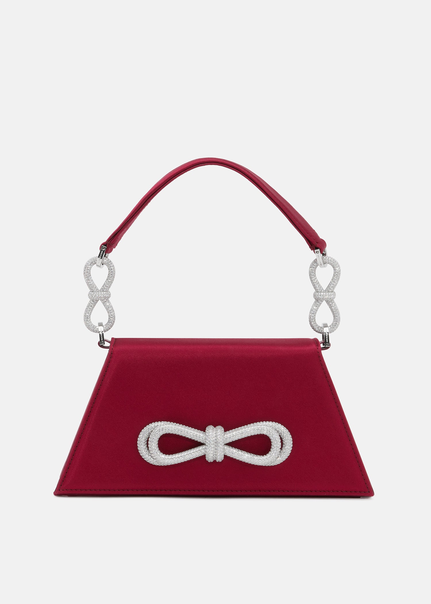 Double Bow Satin Samantha Handbag
