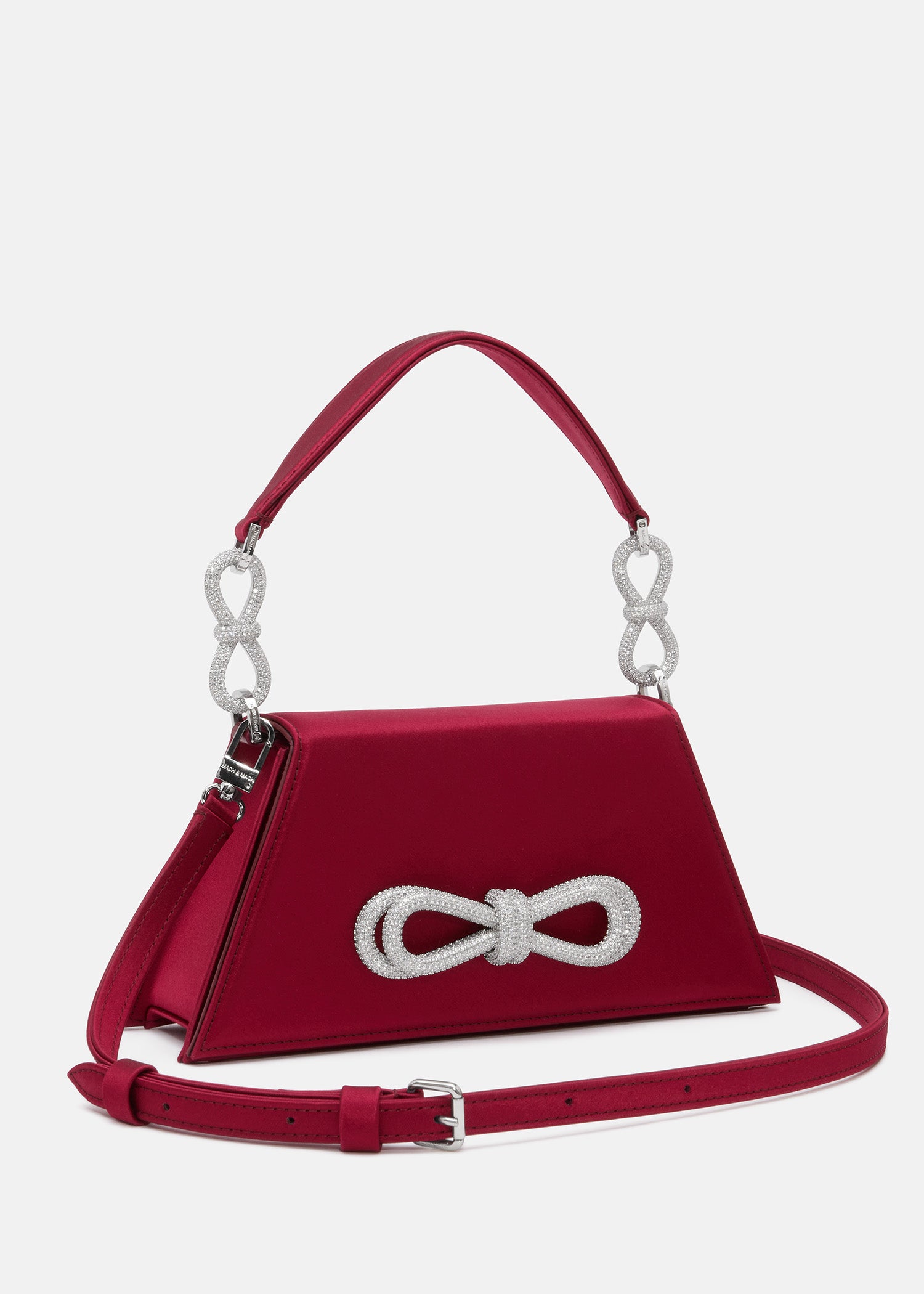 Double Bow Satin Samantha Handbag