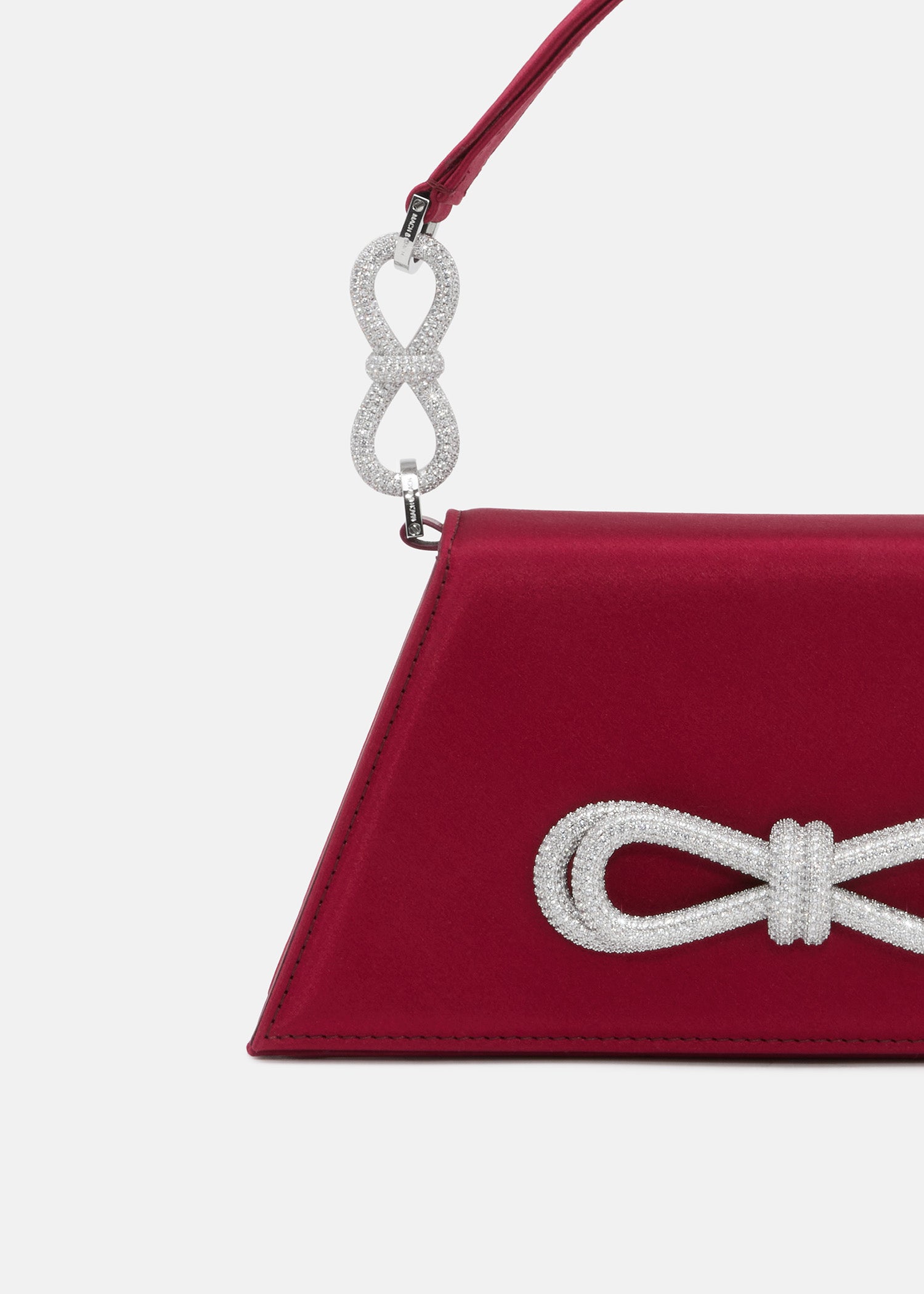 Double Bow Satin Samantha Handbag