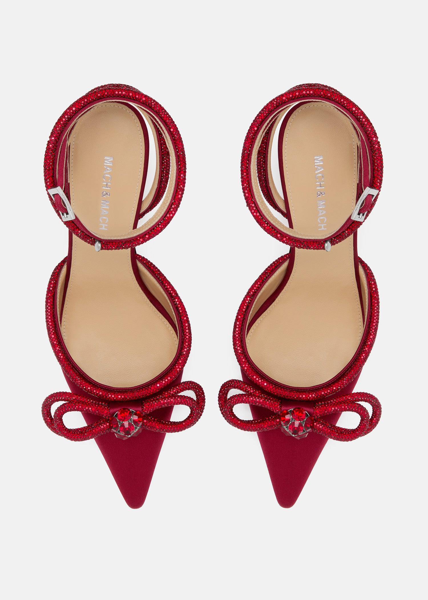 Double Bow Bordeaux Kitten Satim Heels