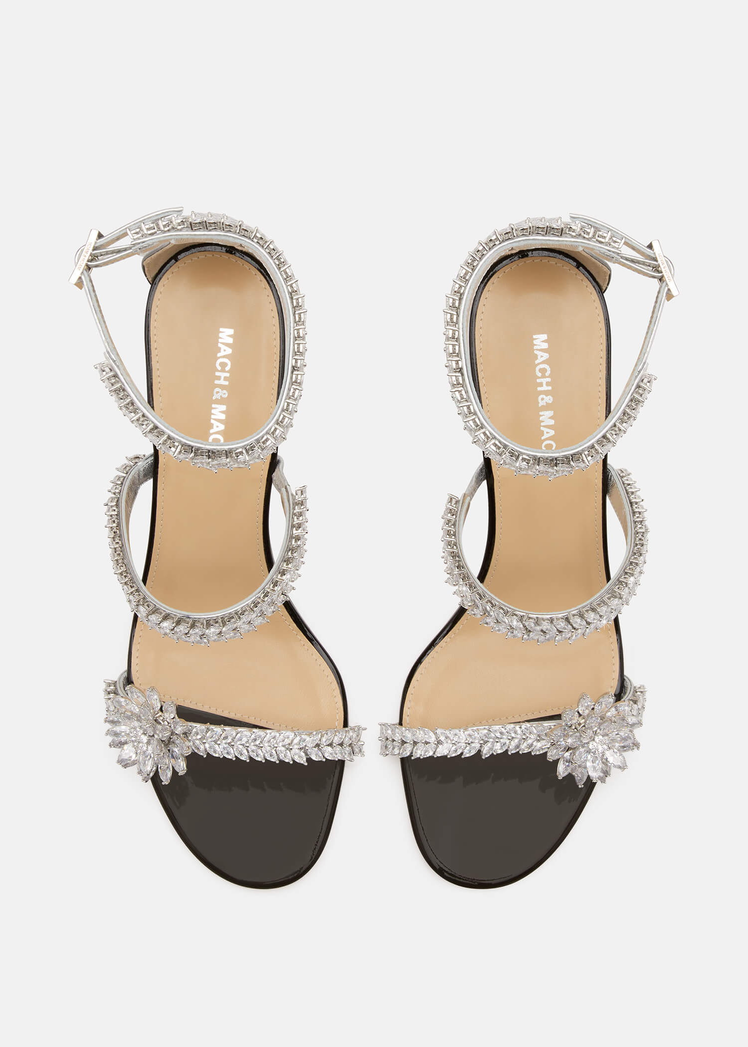 Lotus Flower Patent Sandals