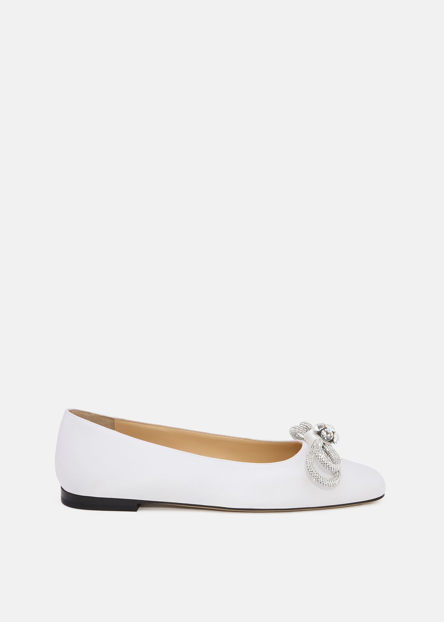 Double Bow Satin Flats