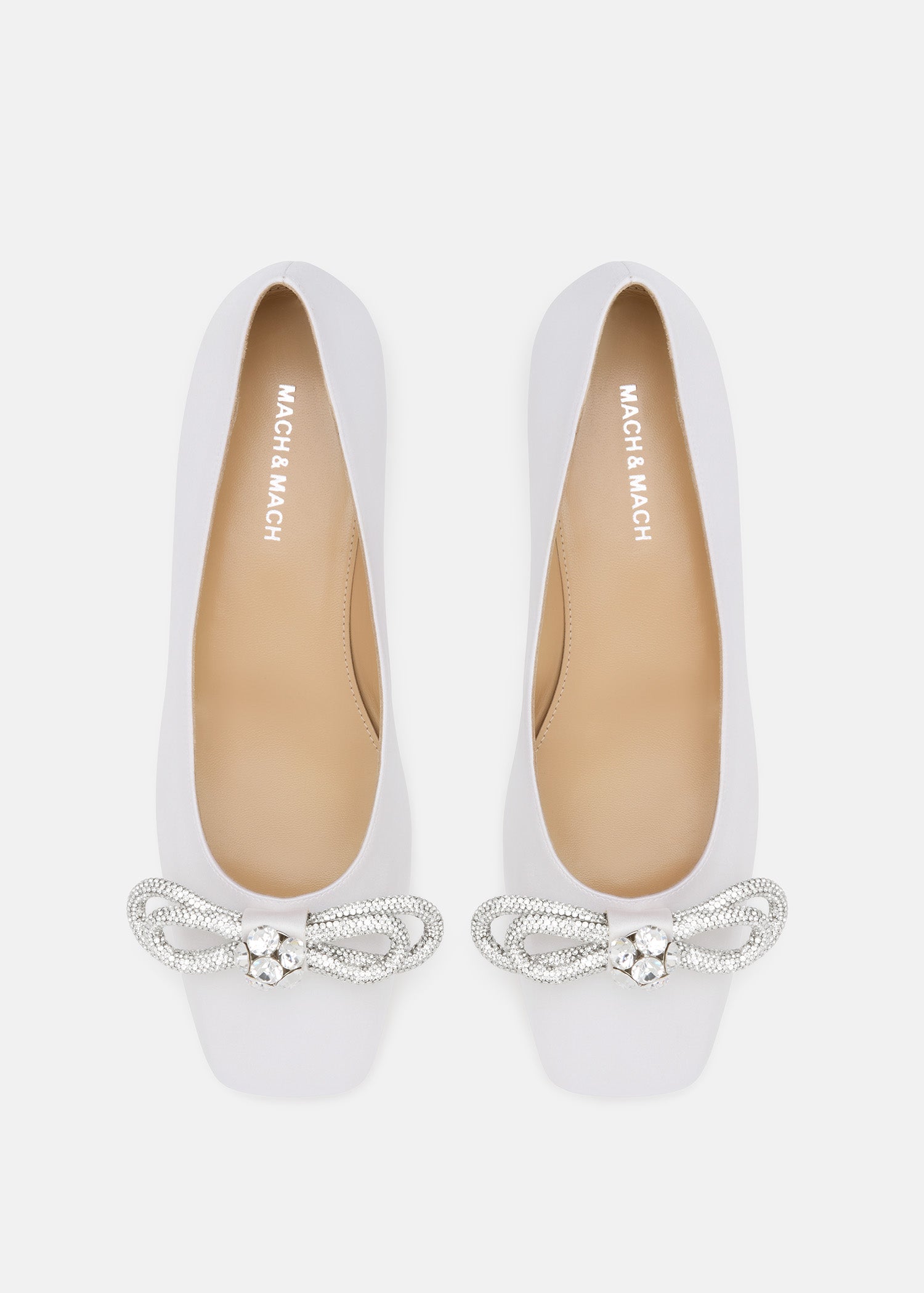 Double Bow Satin Flats