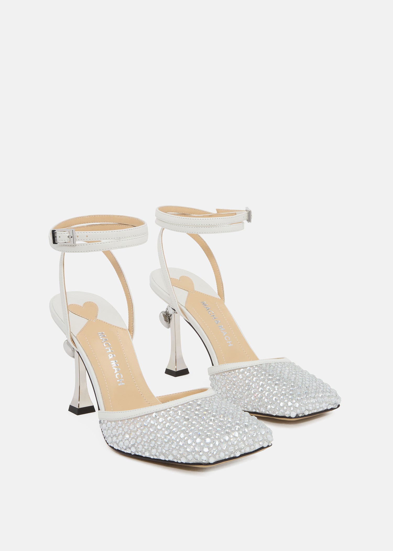 Puffy Heart Ring Square Toe High Heels