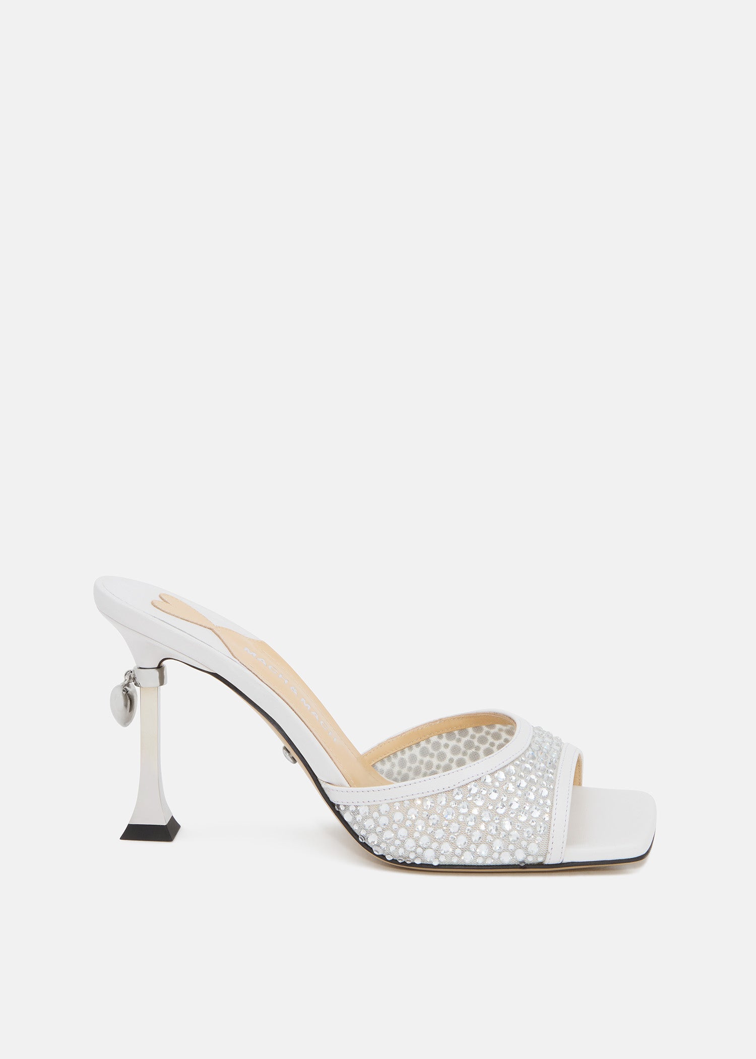 Puffy Heart Ring Square Toe Mules
