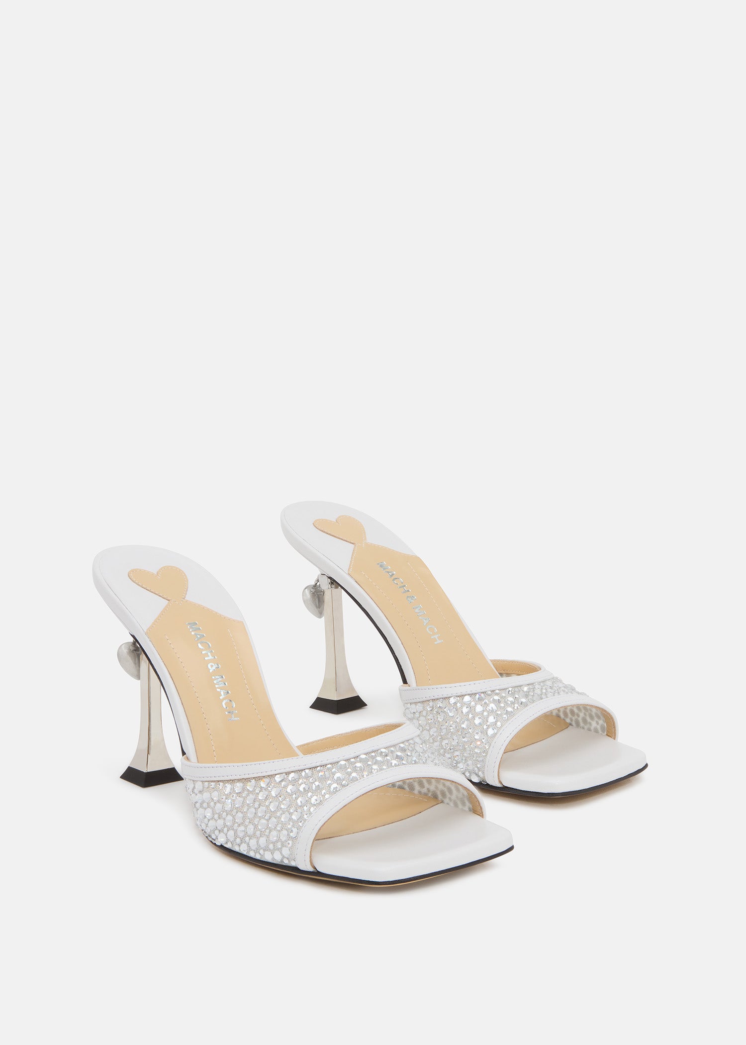 Puffy Heart Ring Square Toe Mules