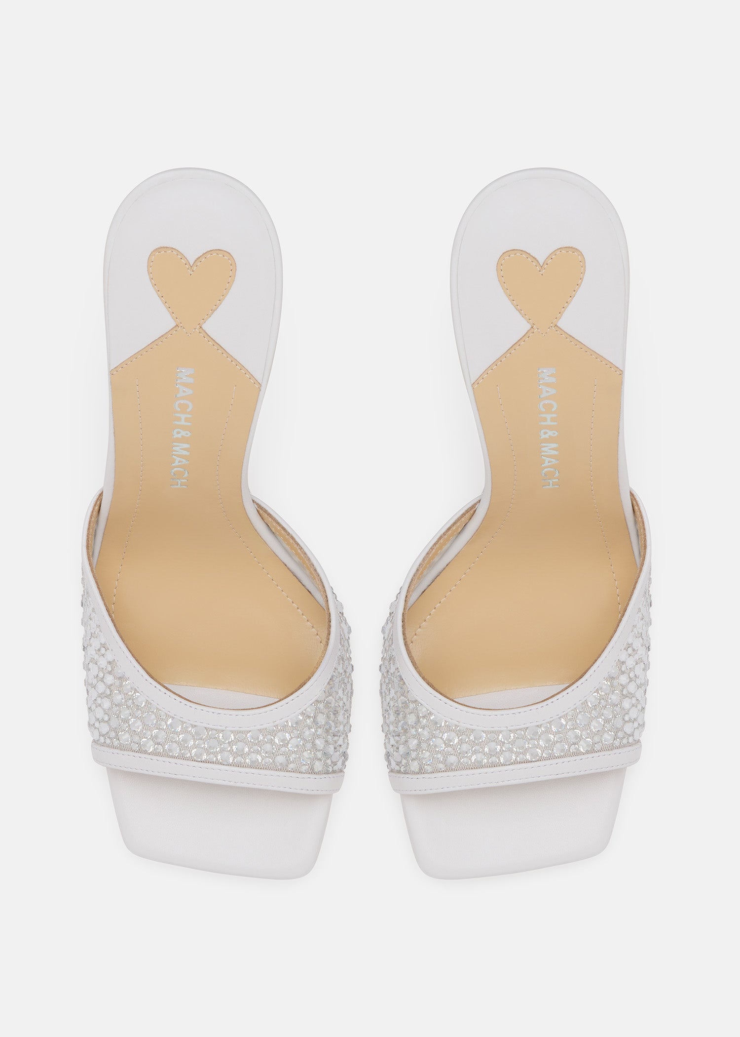 Puffy Heart Ring Square Toe Mules