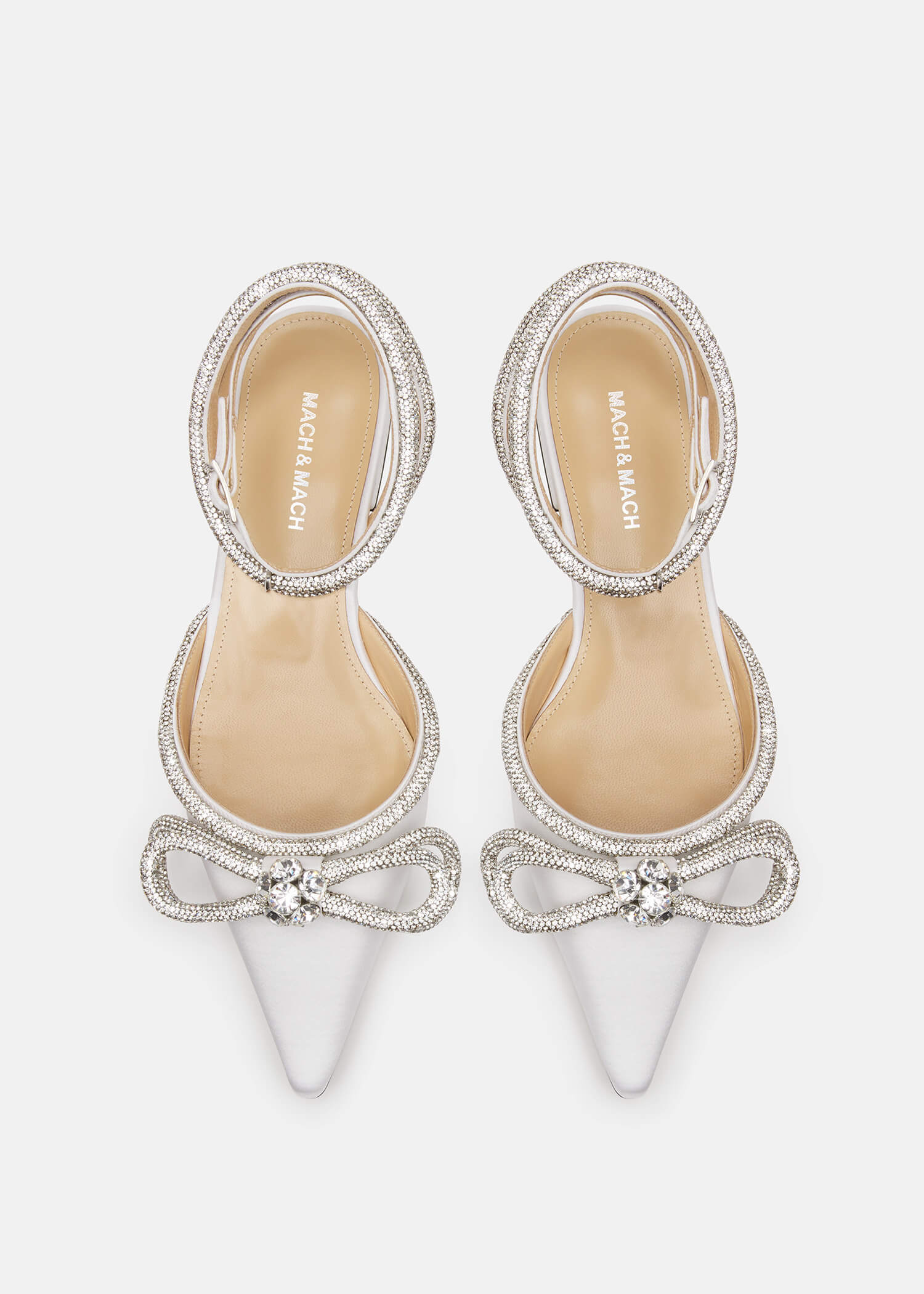 Double Bow Satin Flats