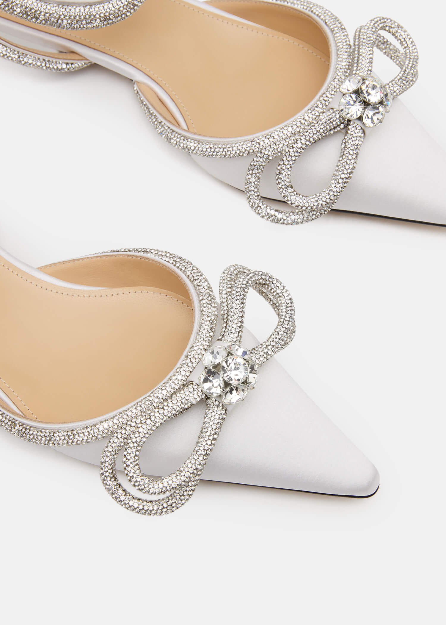 Double Bow Satin Flats