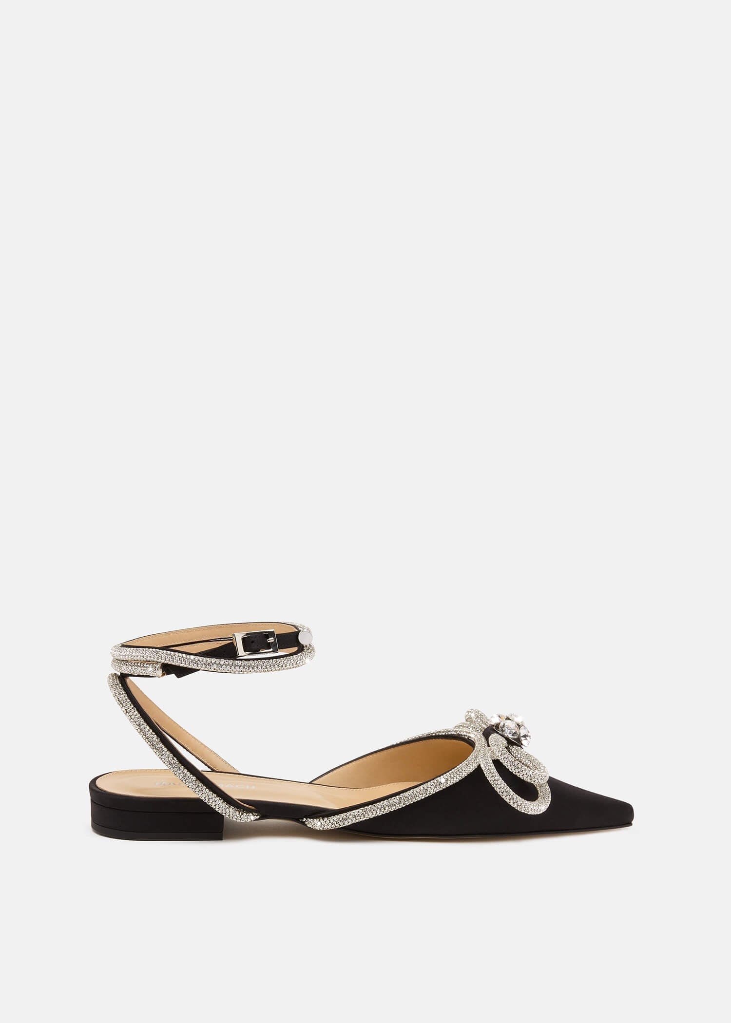 Double Bow Satin Flats