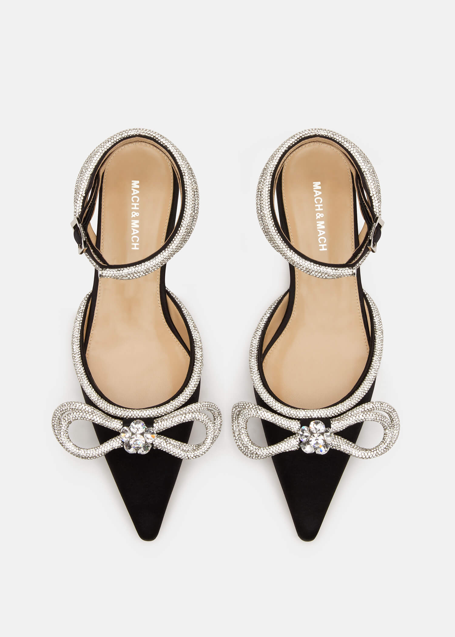 Double Bow Satin Flats