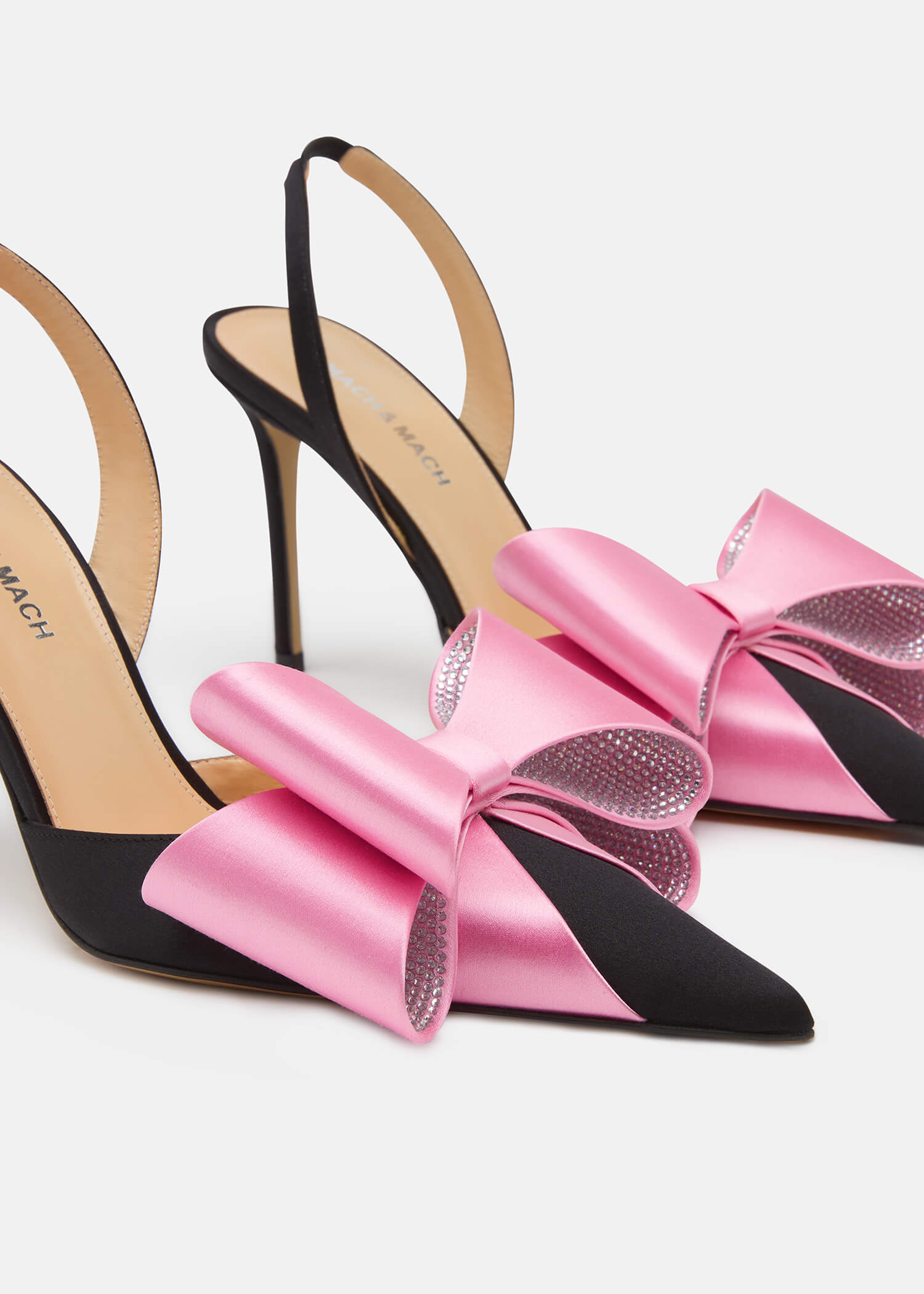 Le Cadeau Satin Slingbacks