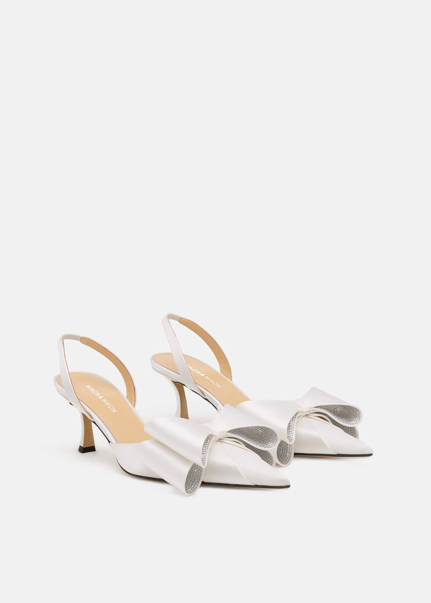 Le Cadeau Satin Slingbacks