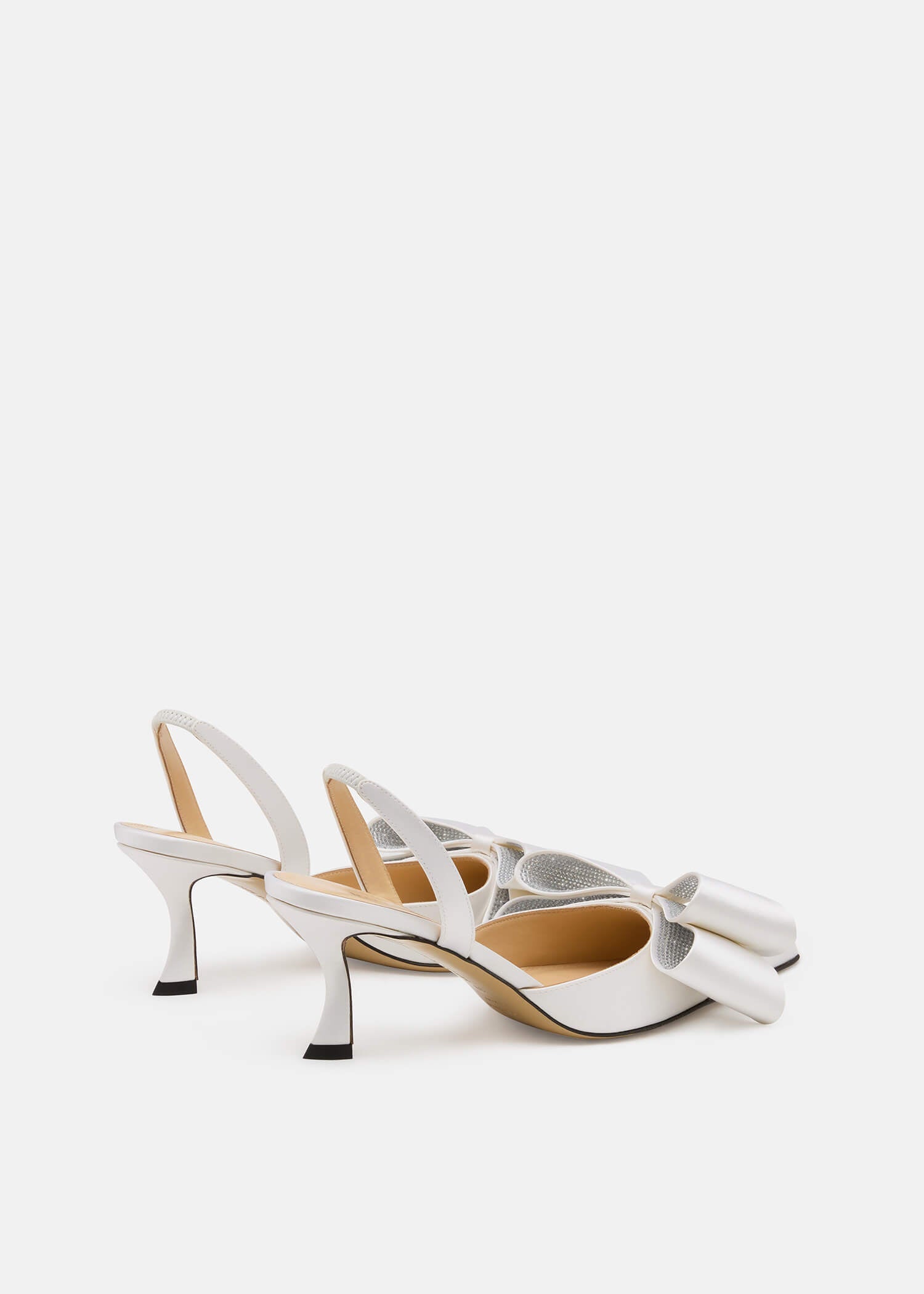 Le Cadeau Satin Slingbacks