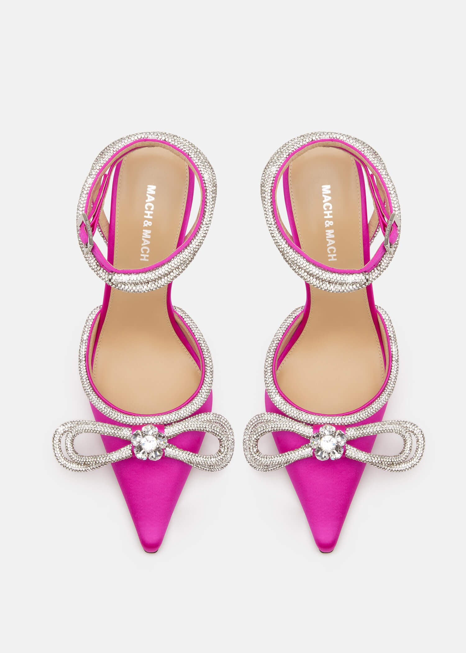 Double Bow Satin Pumps