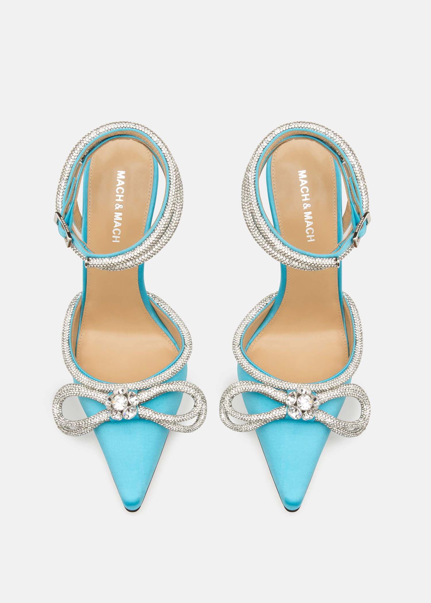 Double Bow Satin Pumps