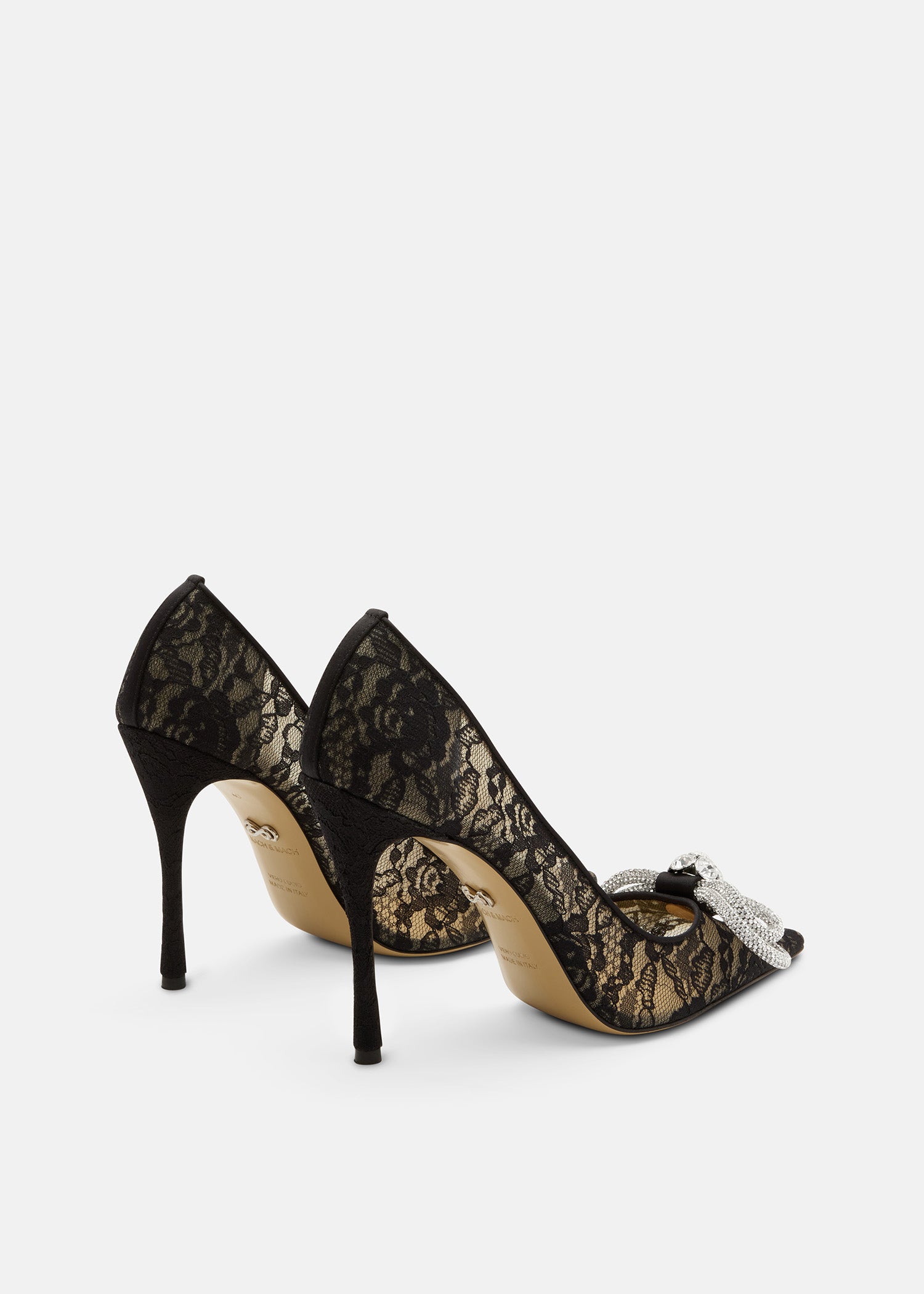 Double Bow Lace Sheer Pumps