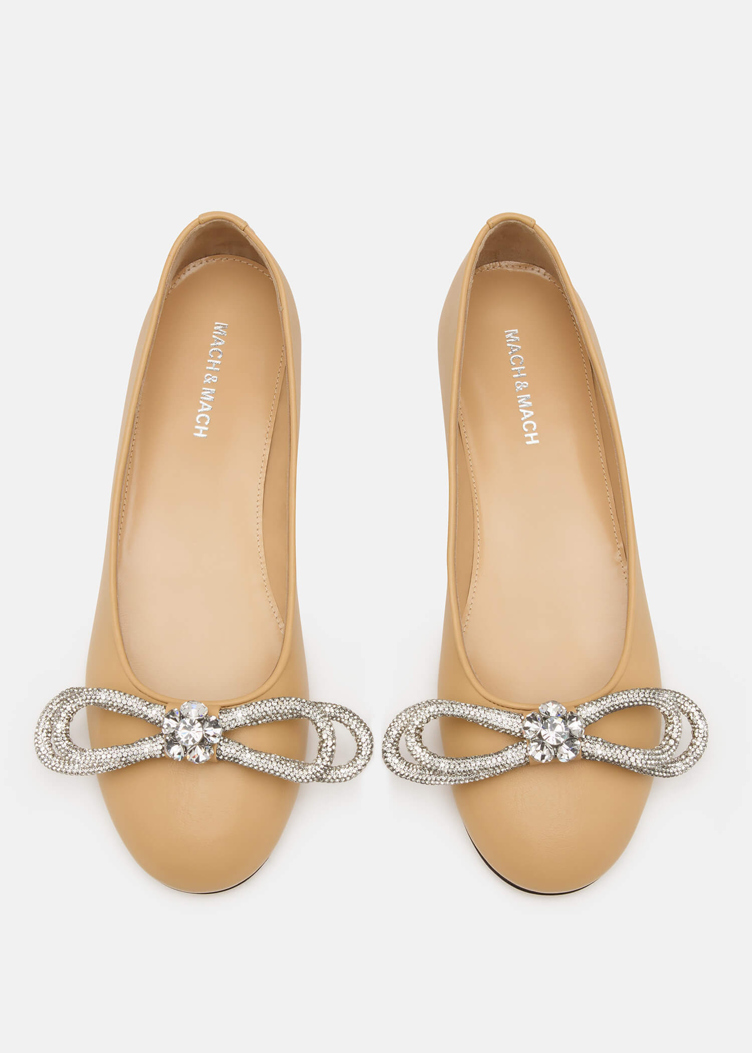 Double Bow Leather Flats