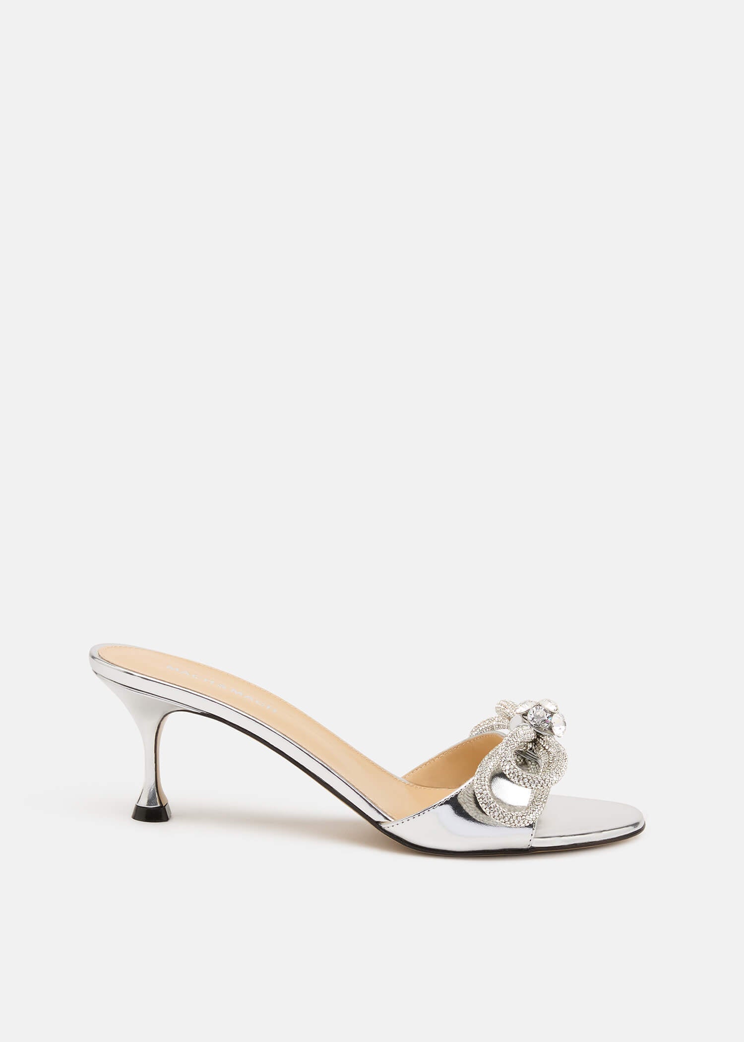 Double Bow Metallic Mules