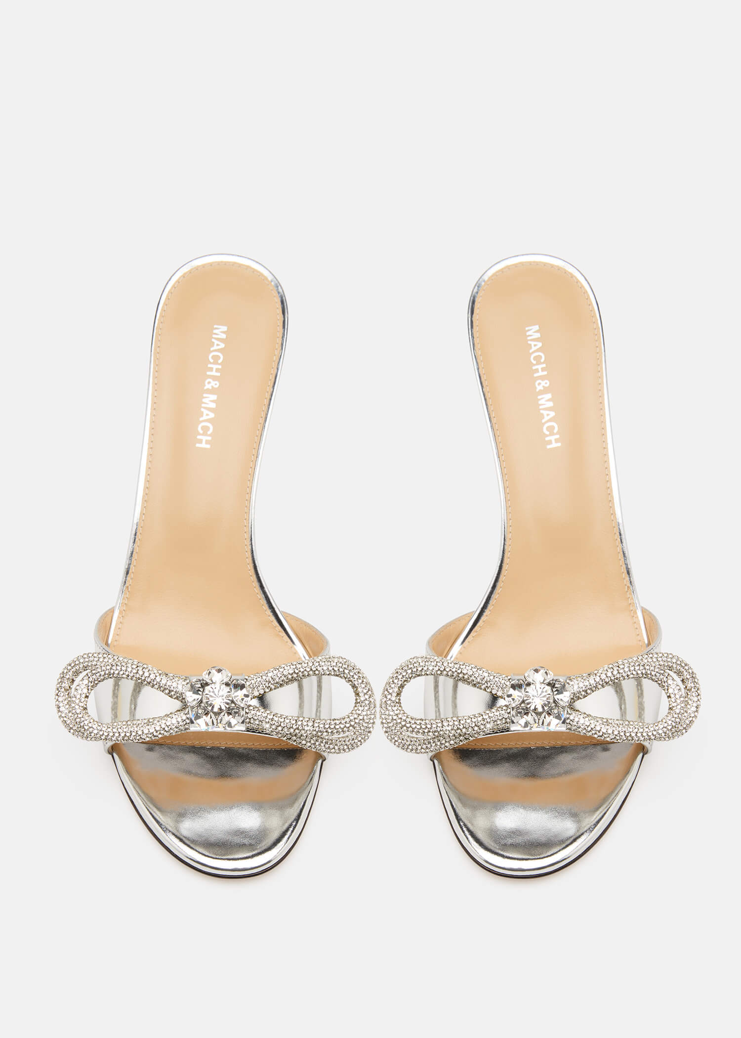 Double Bow Metallic Mules