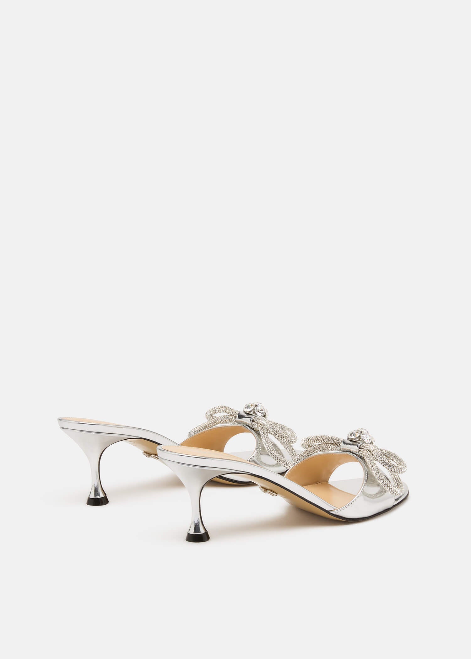 Double Bow Metallic Mules