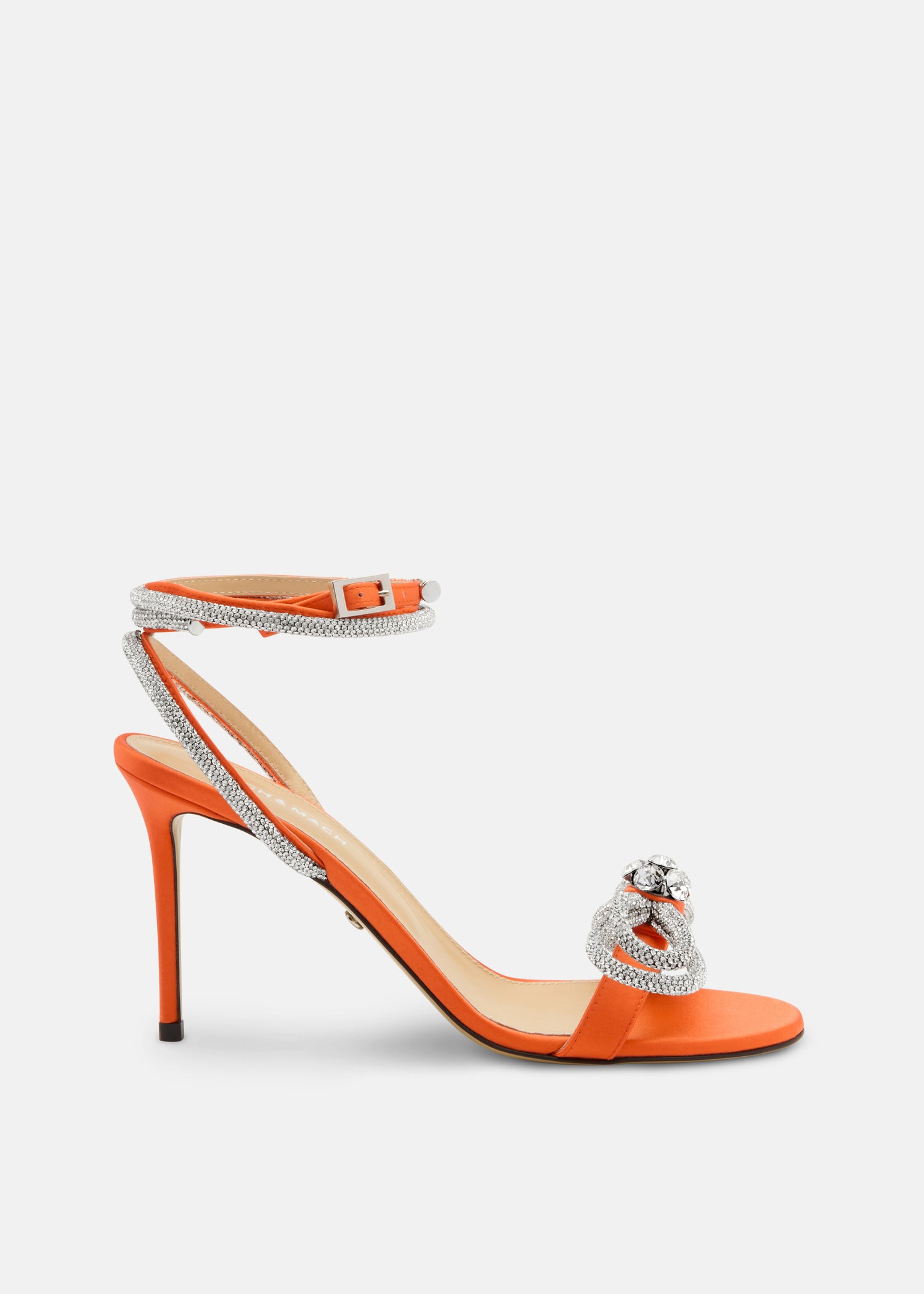 Double Bow Round Toe Satin Sandals