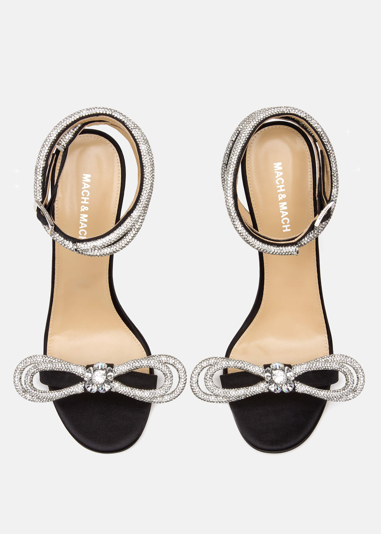 Double Bow Satin Sandals