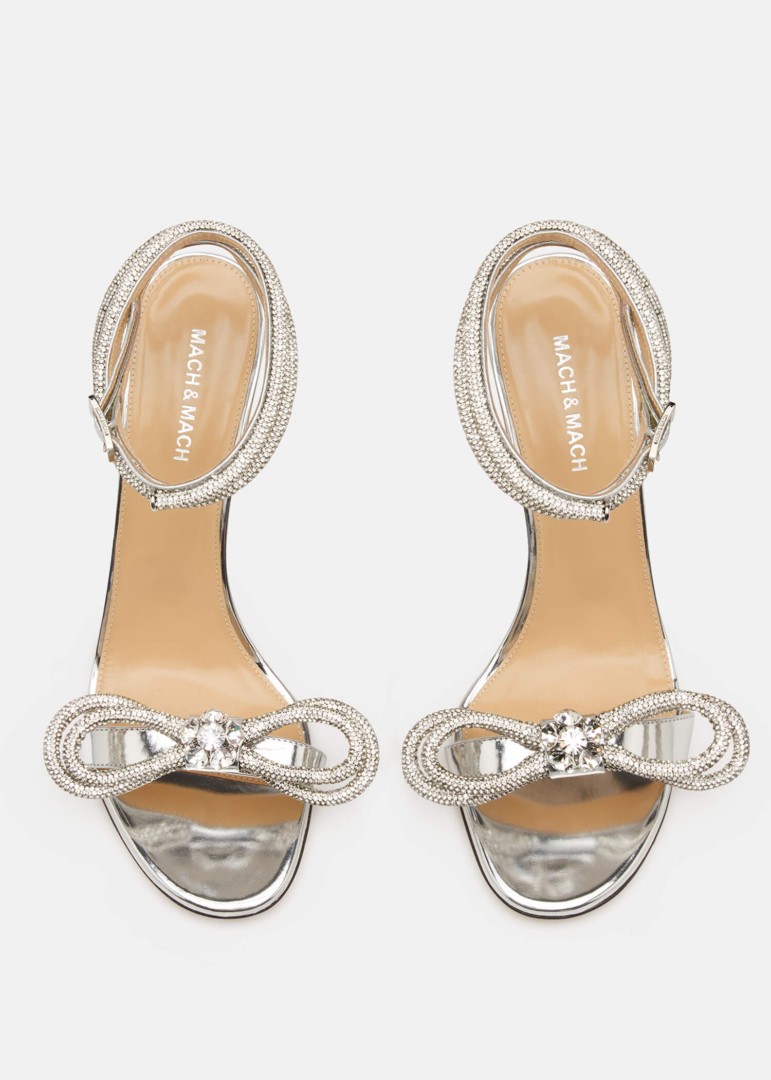 Double Bow Metallic Sandals