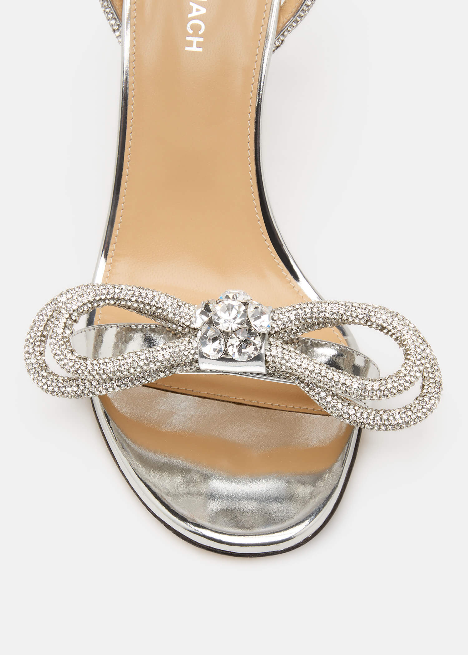 Double Bow Metallic Sandals