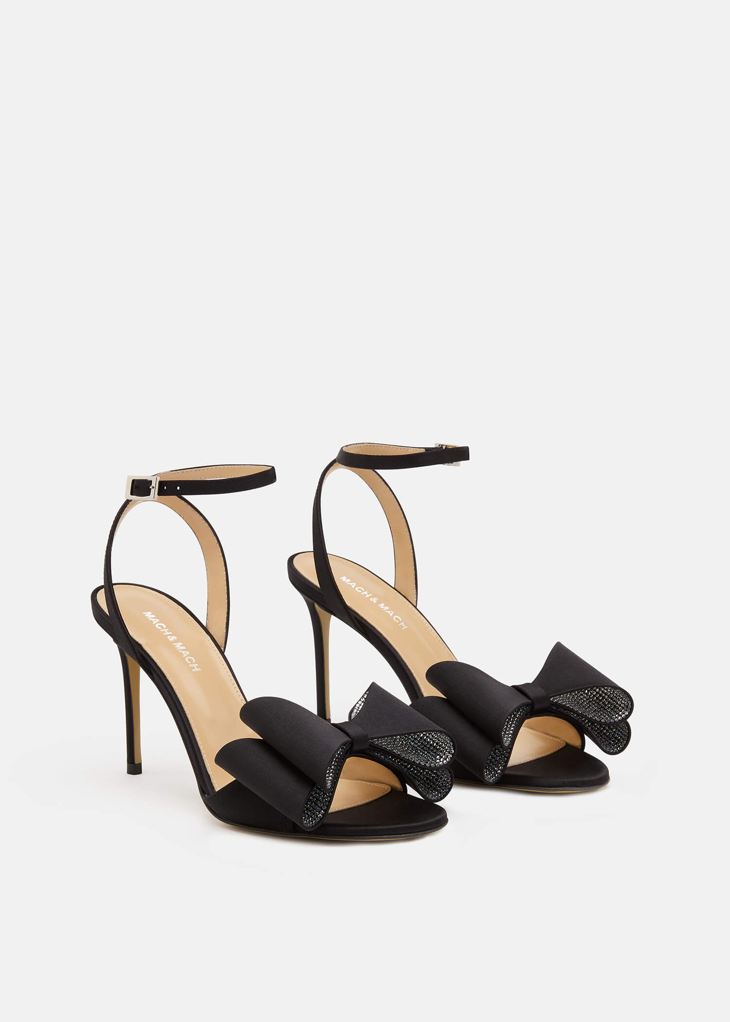Le Cadeau'' Round Toe Satin Sandals