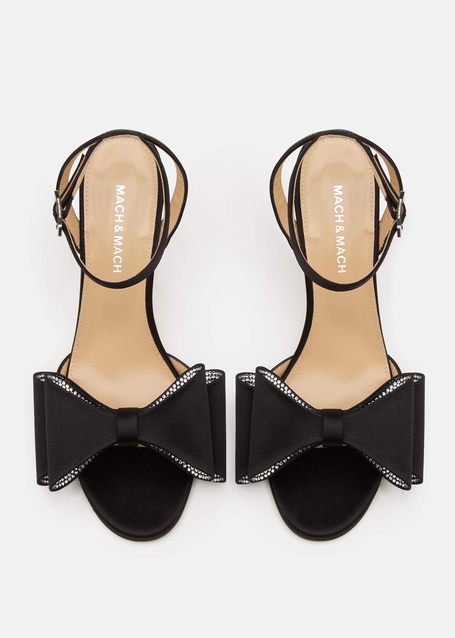 Le Cadeau'' Round Toe Satin Sandals