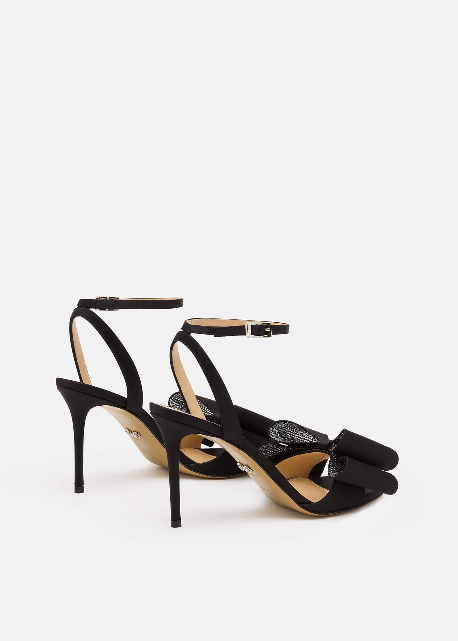Le Cadeau'' Round Toe Satin Sandals