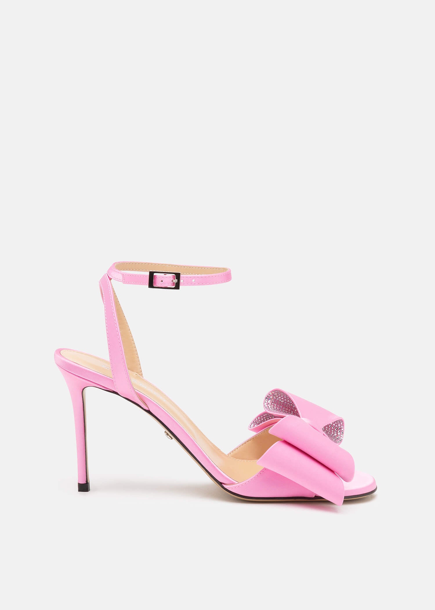 Le Cadeau Round Toe Satin Sandals – MACH MACH